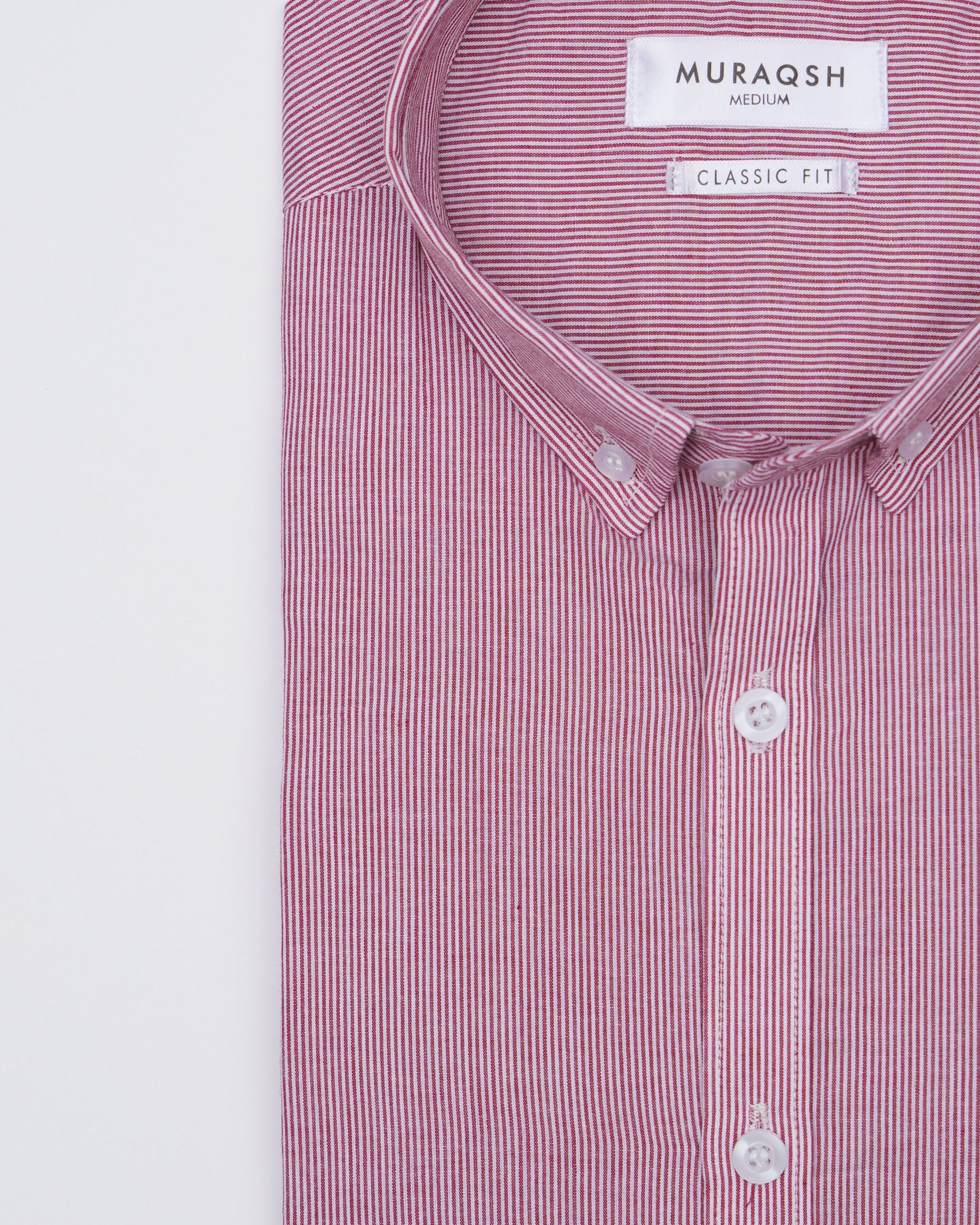 Red Striped Casual Shirt - Men
