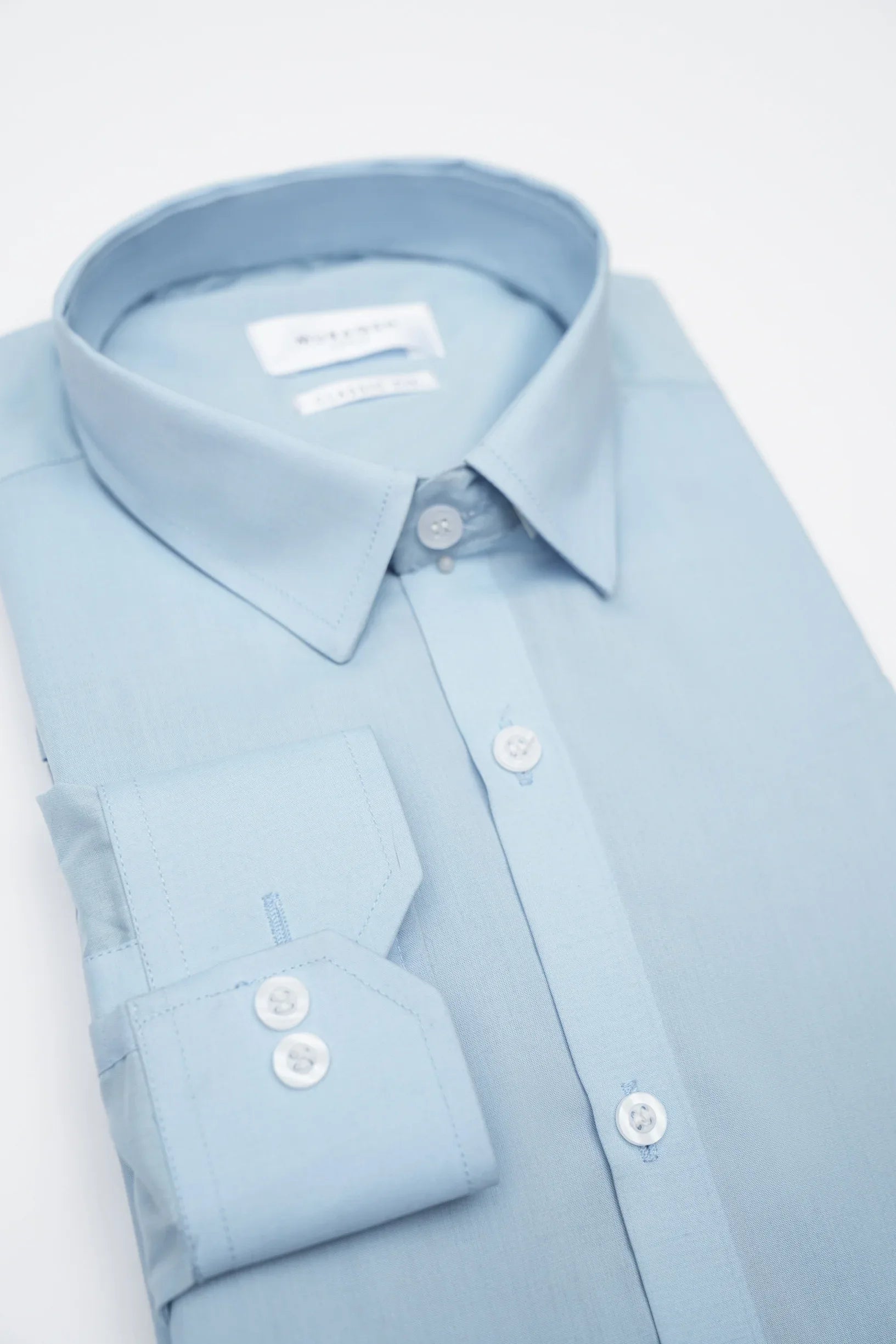 Sapphire Blue Plain Formal Shirt - Men - Muraqsh -- Menswear