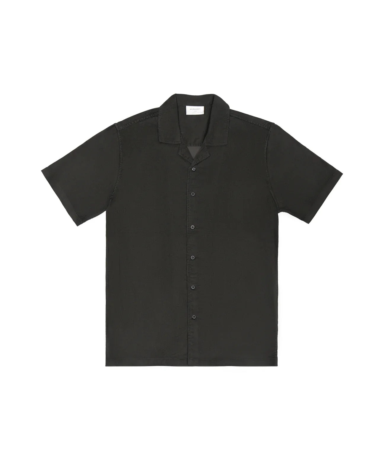 Deep Grey Corduroy Revere Button Down Shirt - Half Sleeves - Men - Muraqsh -- Men Western