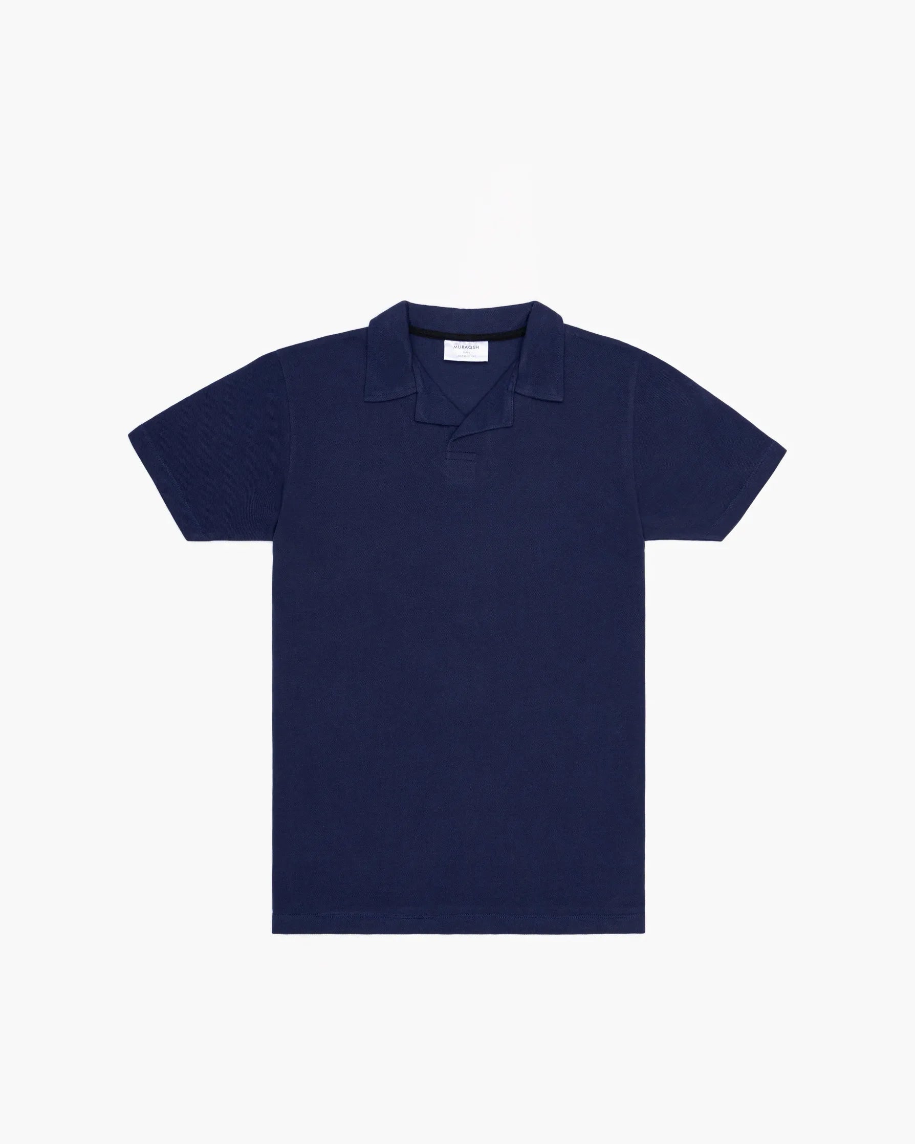 Navy Blue Revere Polo - Men - Muraqsh -- Men Western