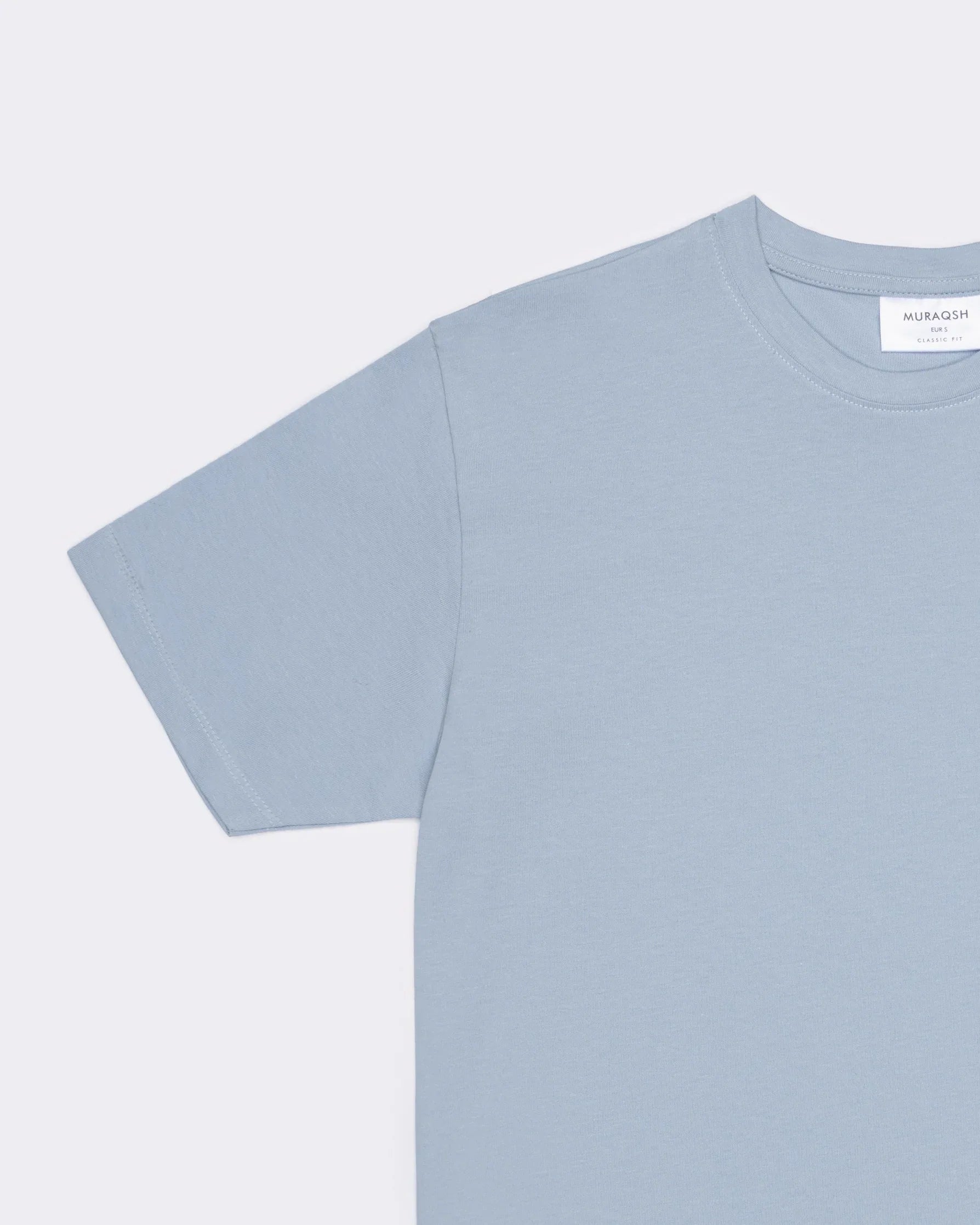 Sky Blue Basic T-Shirt - Men - Muraqsh -- Men Western