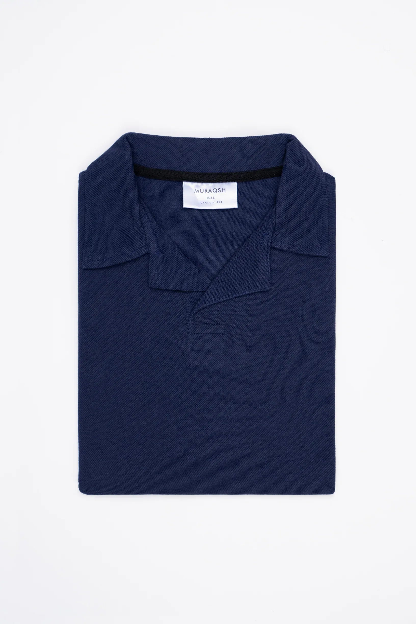 Navy Blue Revere Polo - Men - Muraqsh -- Men Western