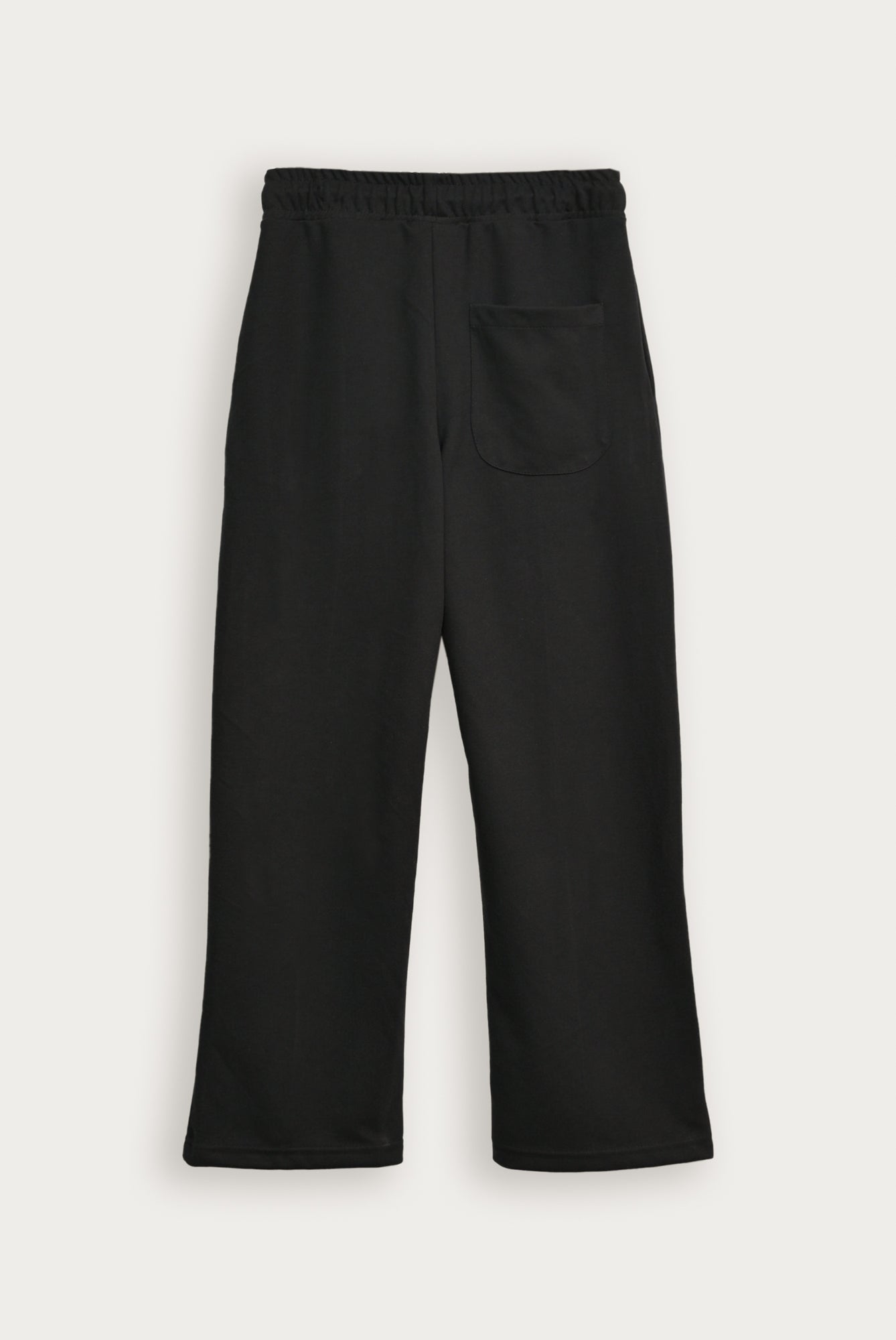Black Interlock Straight Fit Trouser - Men