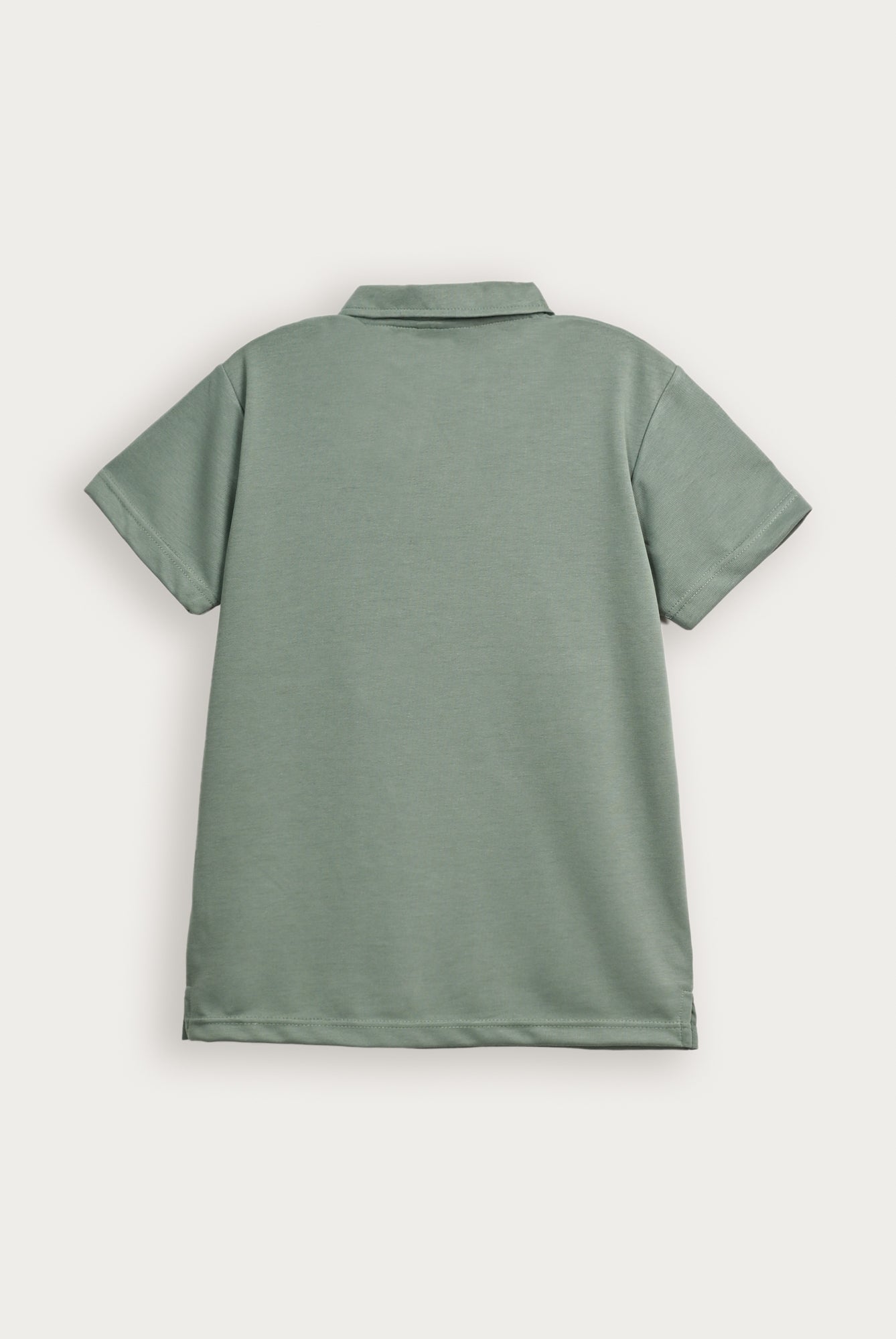 Sea Green Interlock Johnny Collar Polo - Smart Fit - Men