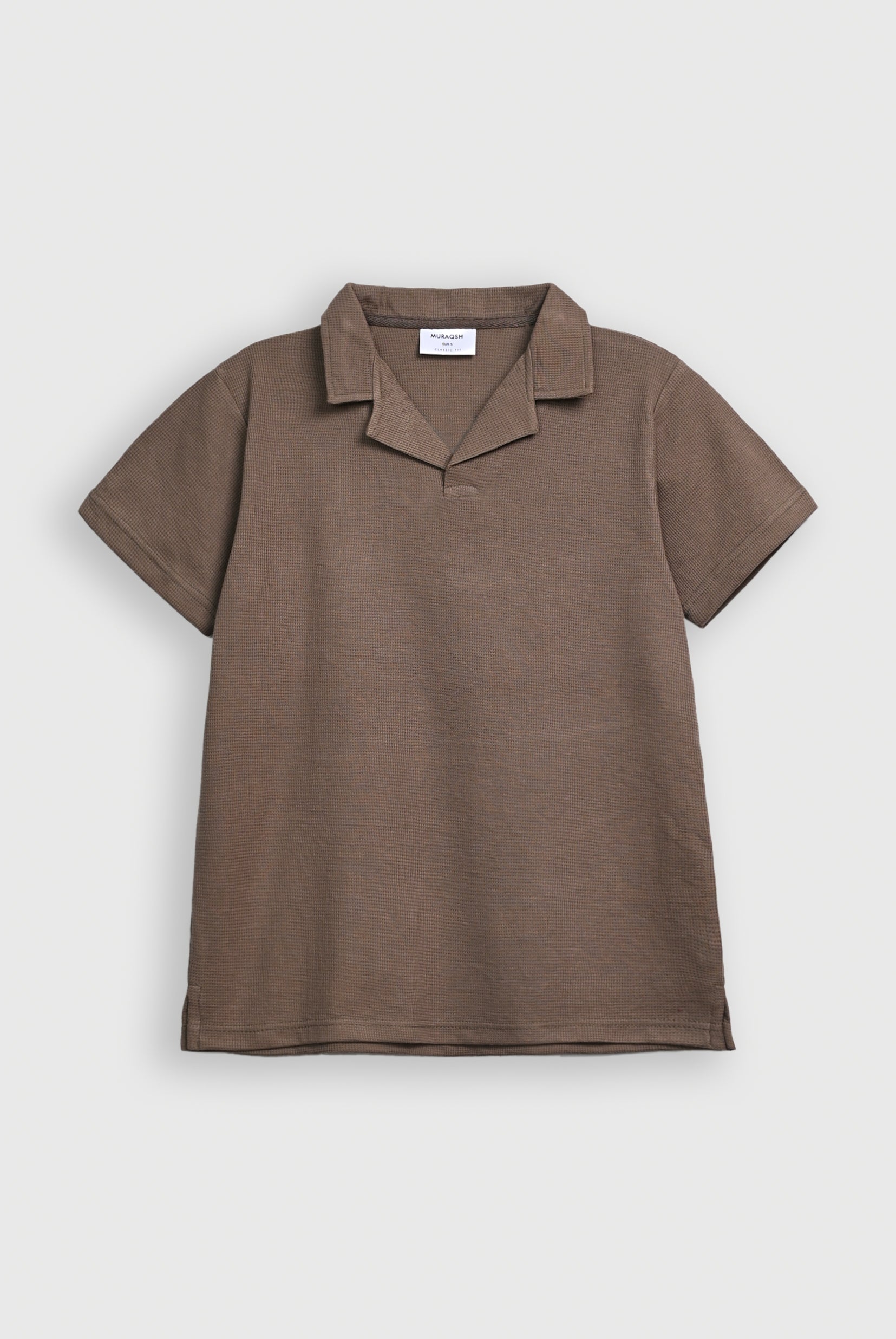 Light Brown Waffle Revere Polo - Smart Fit - Men