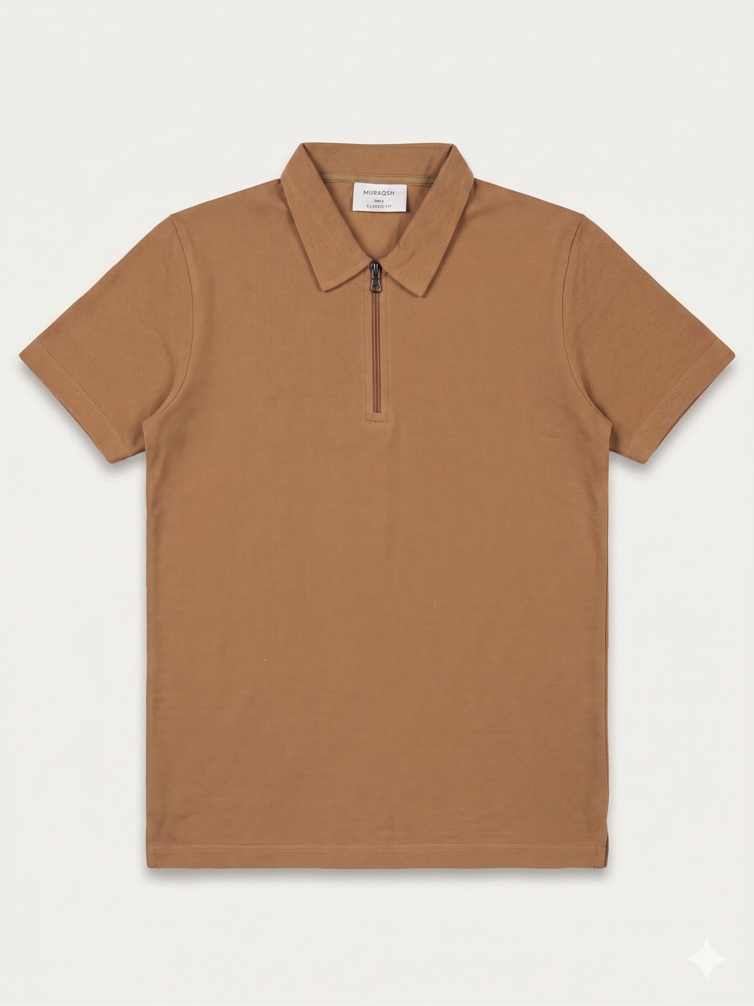 Camel Basic Zipper Polo - Smart Fit- Men