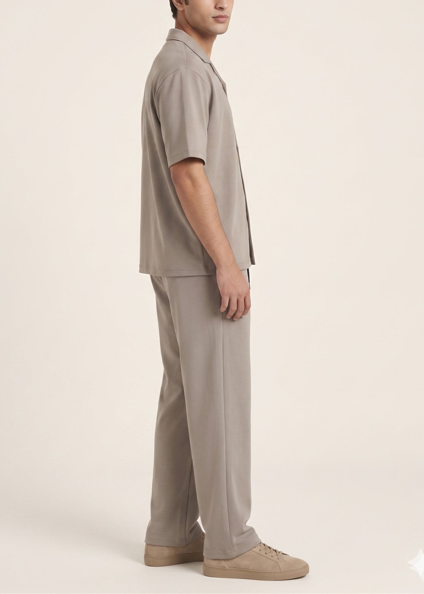 Sand Grey Interlock Coord Set - 2PC - Men