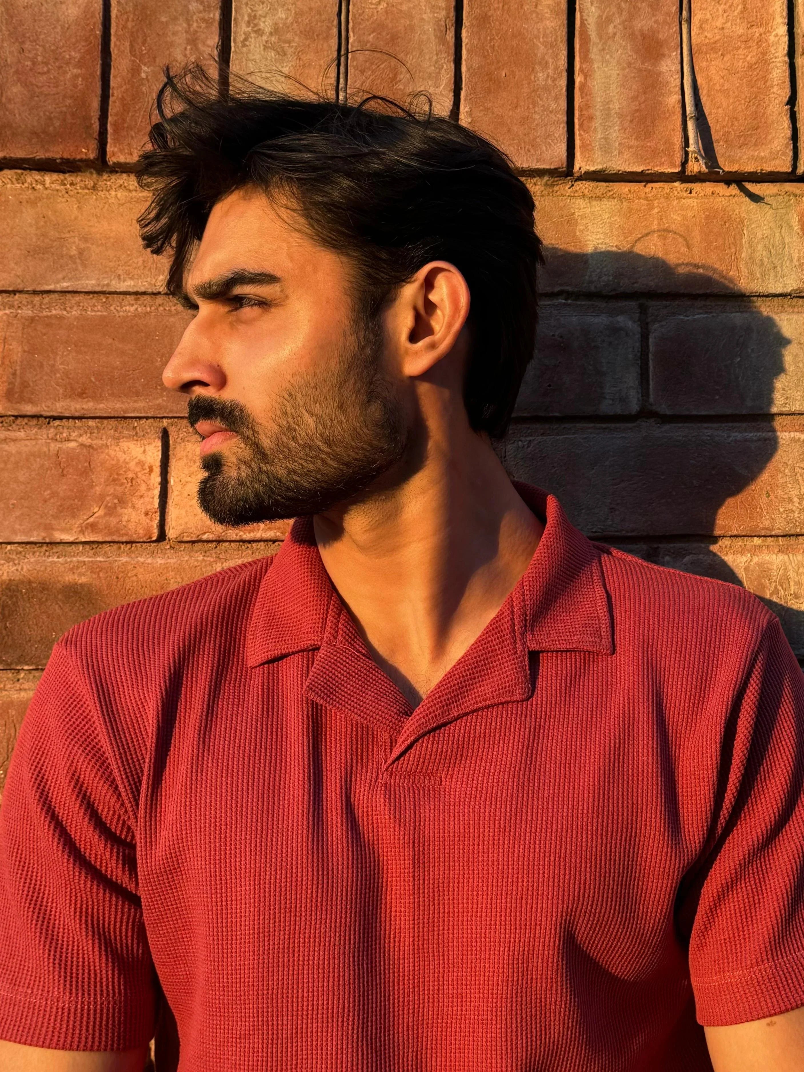 Waffle Rust Revere Polo - Muraqsh -- Men Western