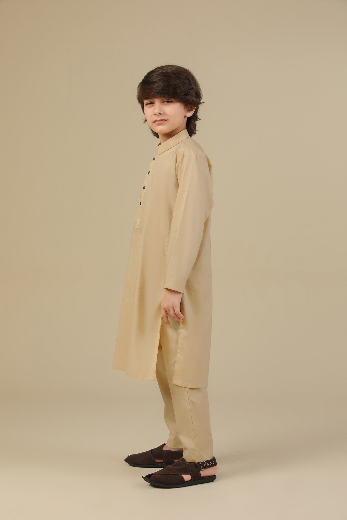 Ivory Soft Cotton Kurta Trouser - Kids
