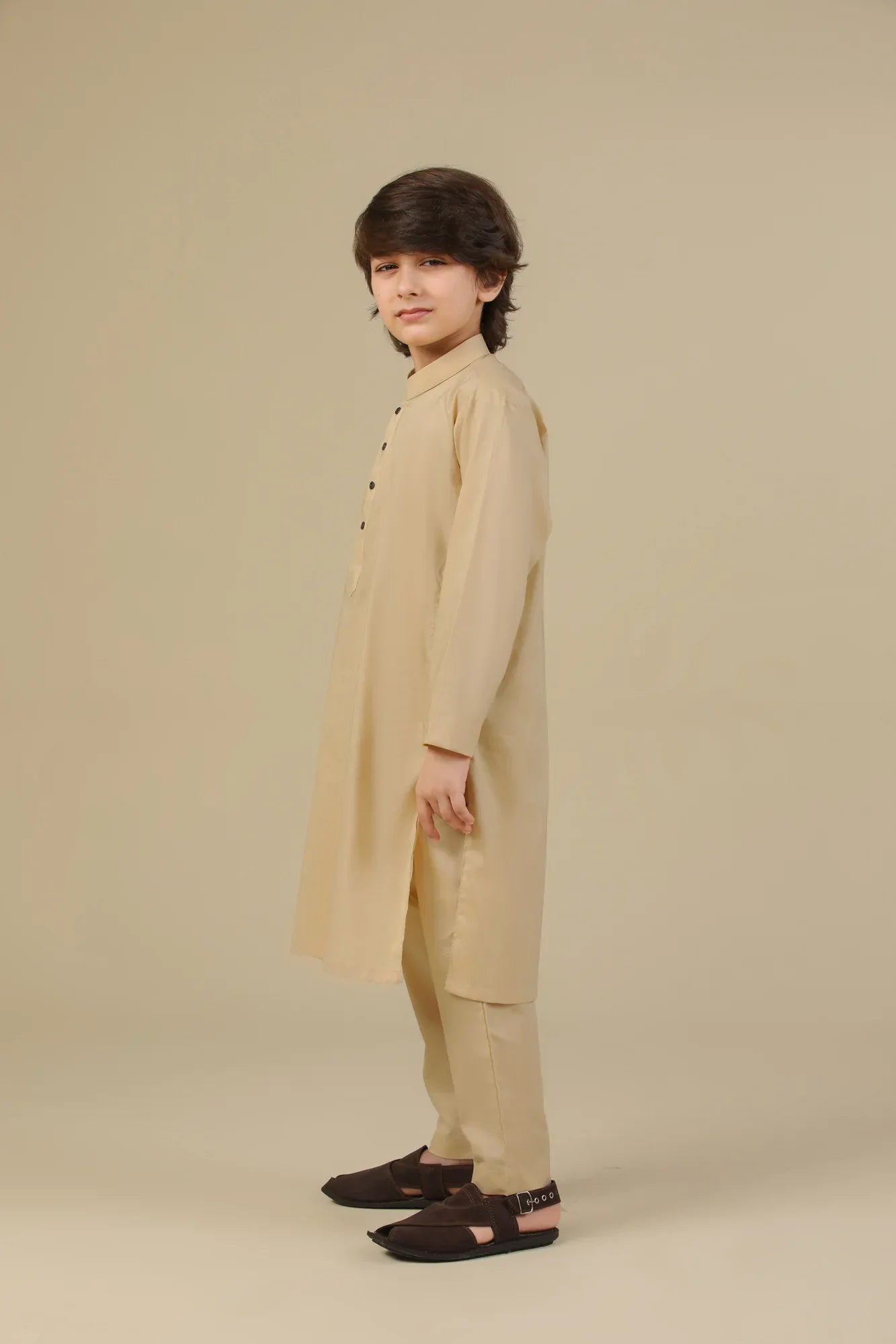 Ivory Soft Cotton Kurta Trouser - Kids - Muraqsh -- Kidswear