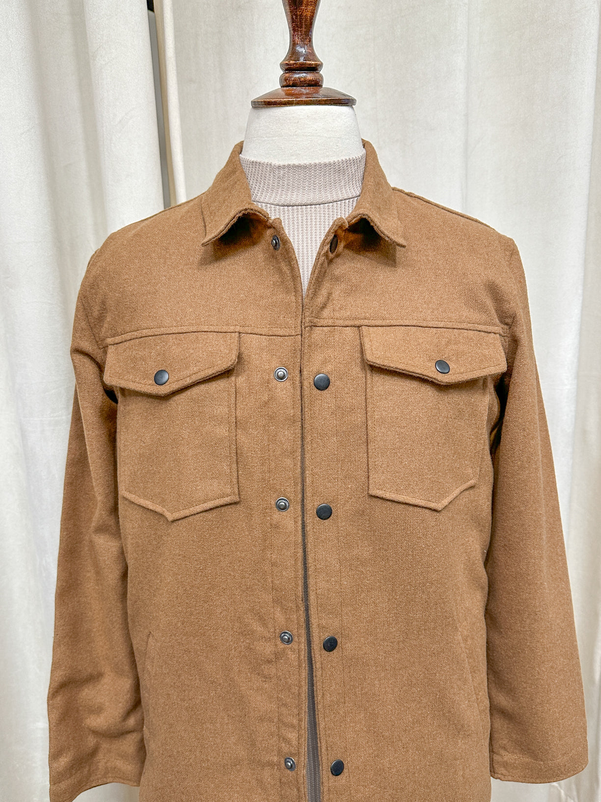 Camel Wool Coat - Men