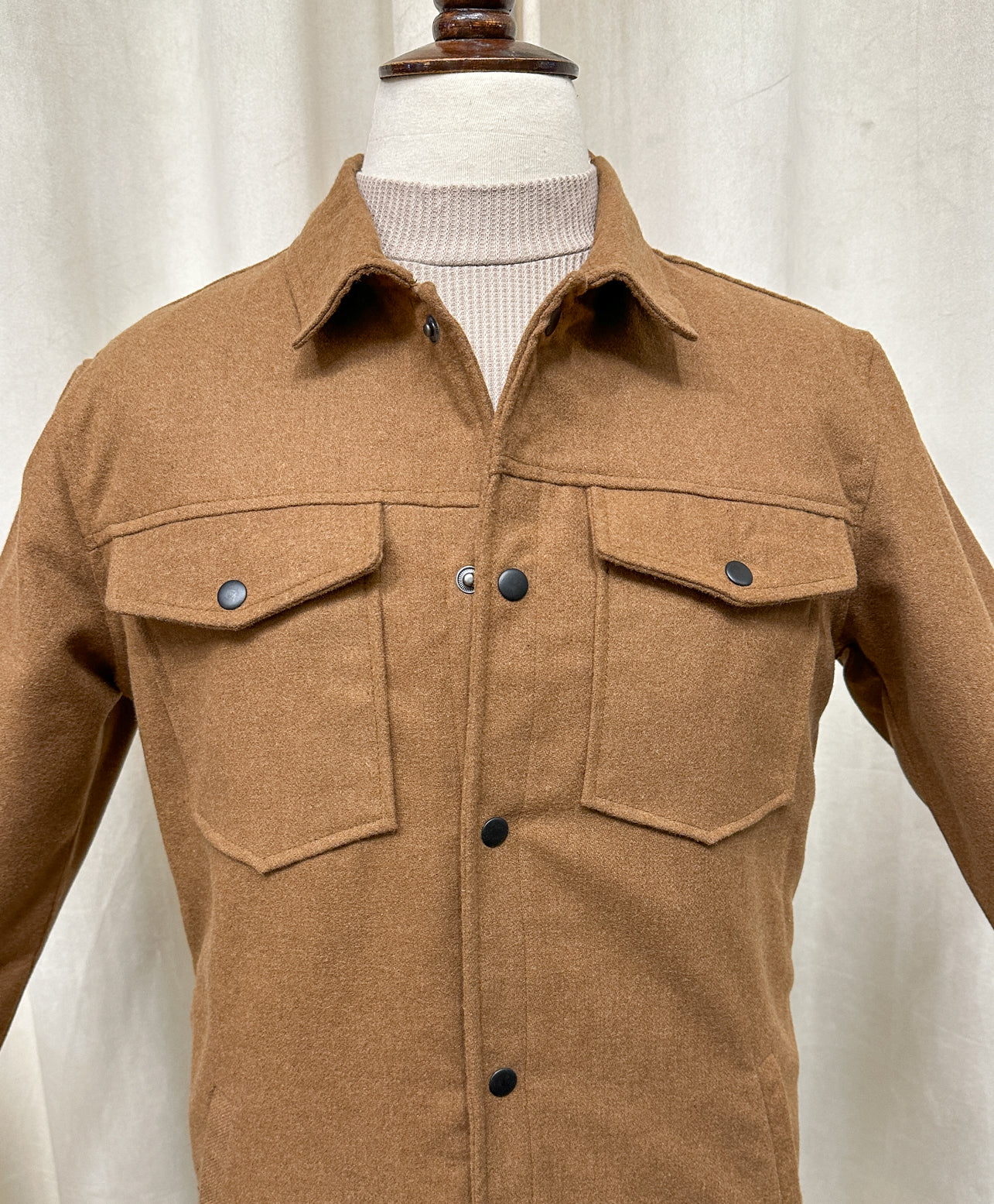 Camel Wool Coat - Men