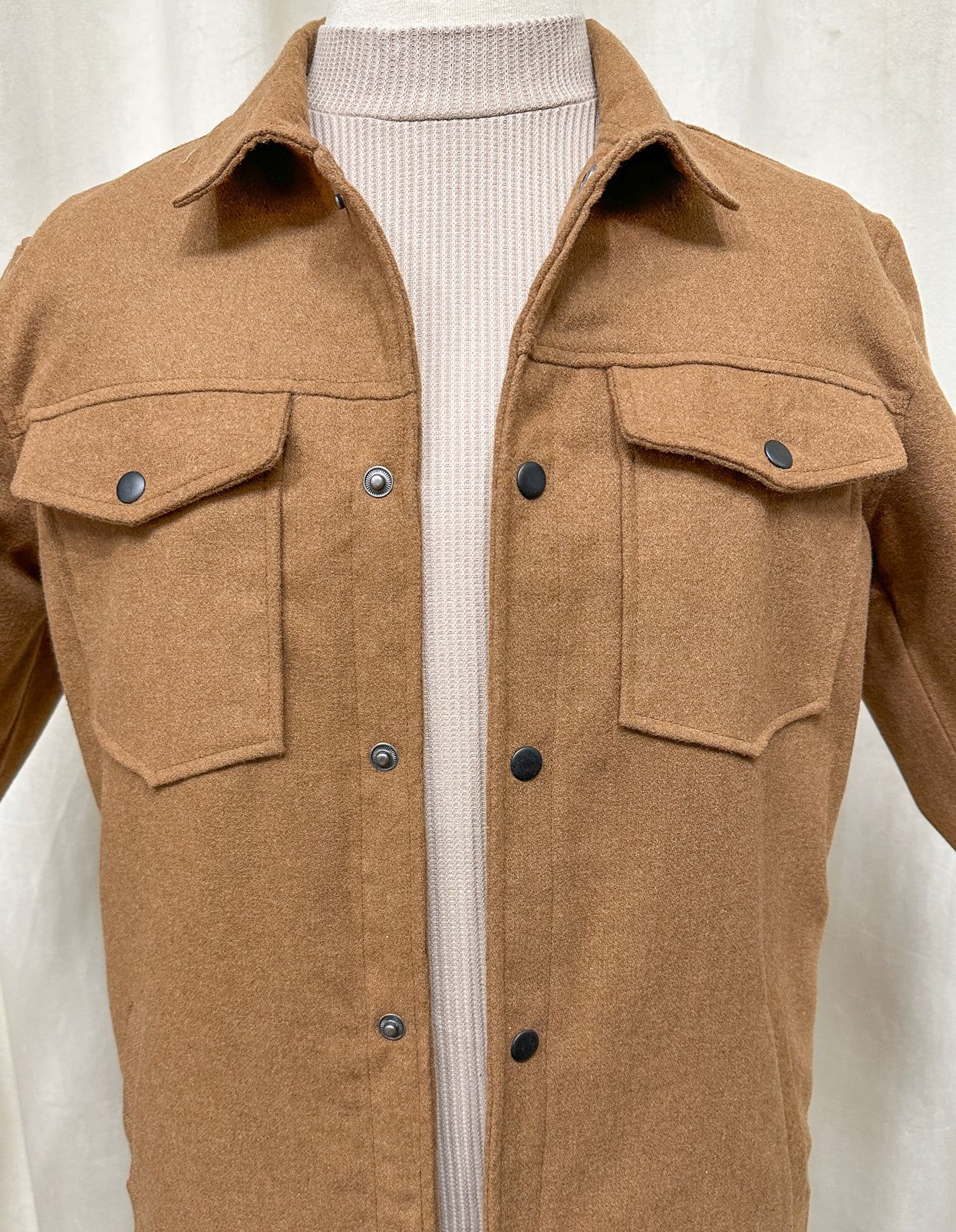 Camel Wool Coat - Men