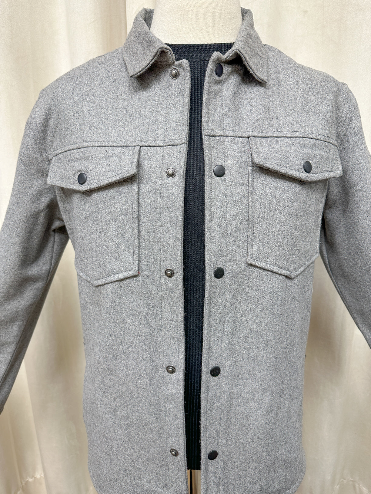 Grey Wool Coat - Men