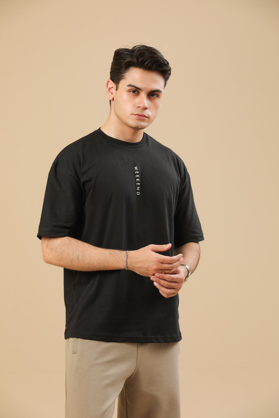 Weekend Oversized Tee in Black - Men