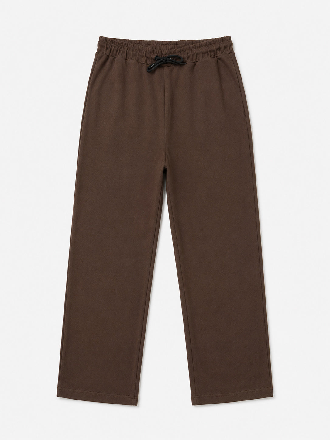 Chocolate Brown Jersey Straight Fit Trouser - Men - Men