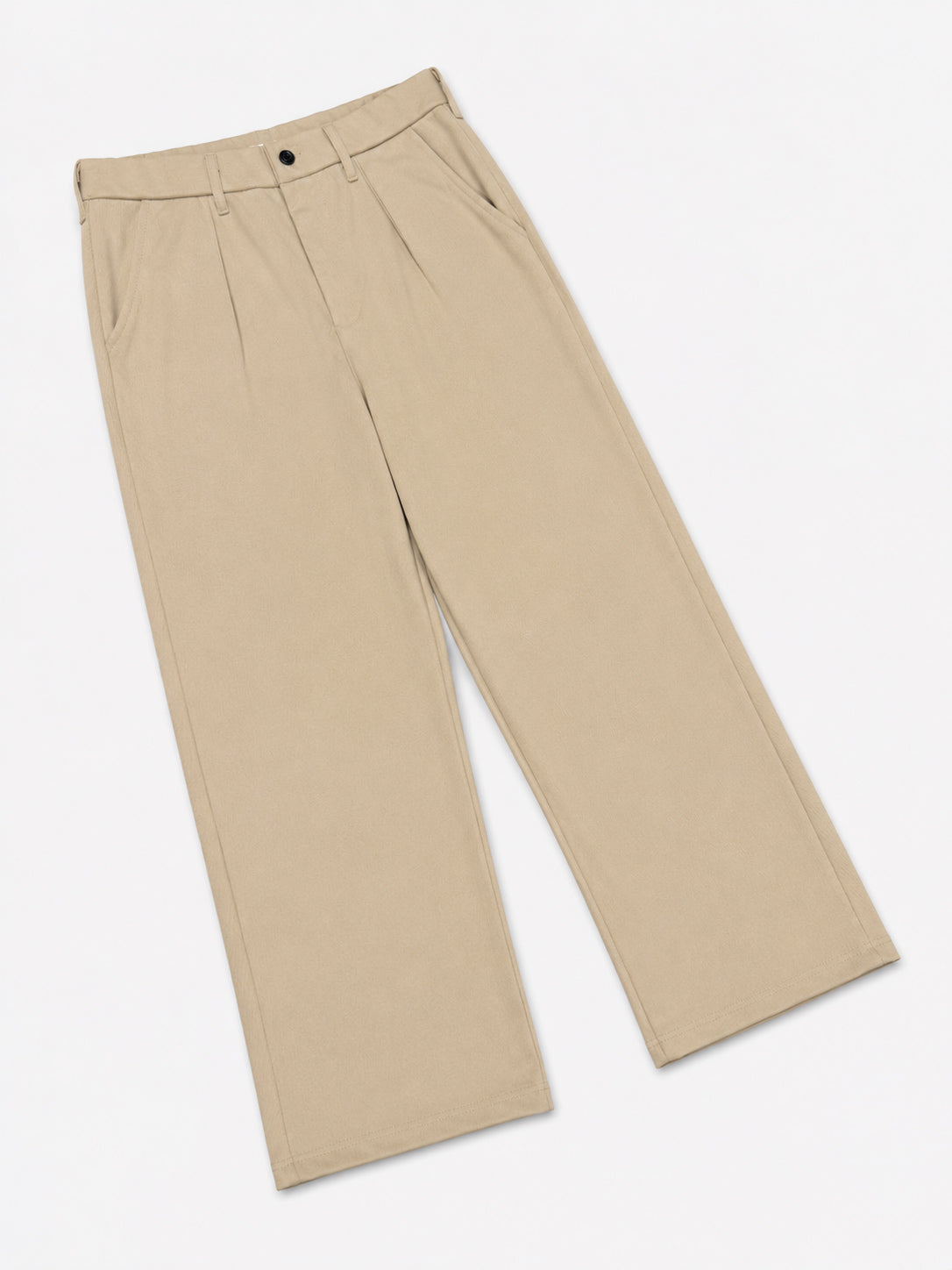 Beige Interlock Straight Fit Pants - Men - Men