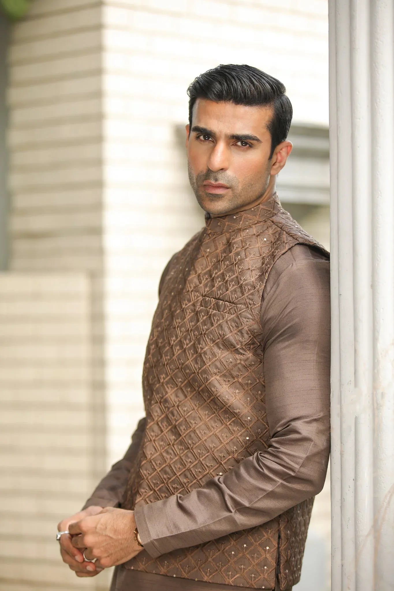 Raw Silk Kurta Trouser - Men - Muraqsh -- Wedding Wear