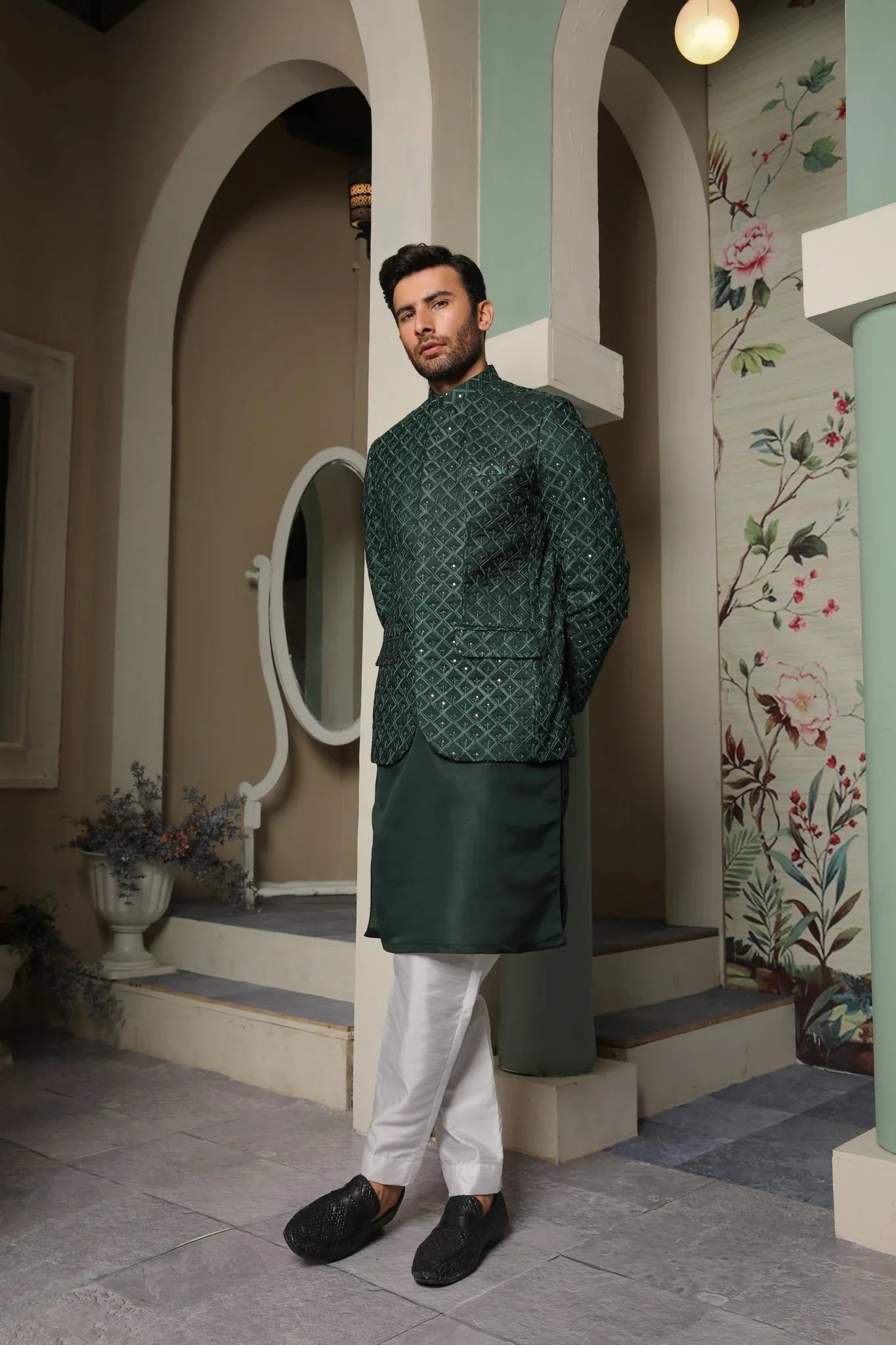 Raw Silk Kurta Trouser - Men - Muraqsh -- Wedding Wear