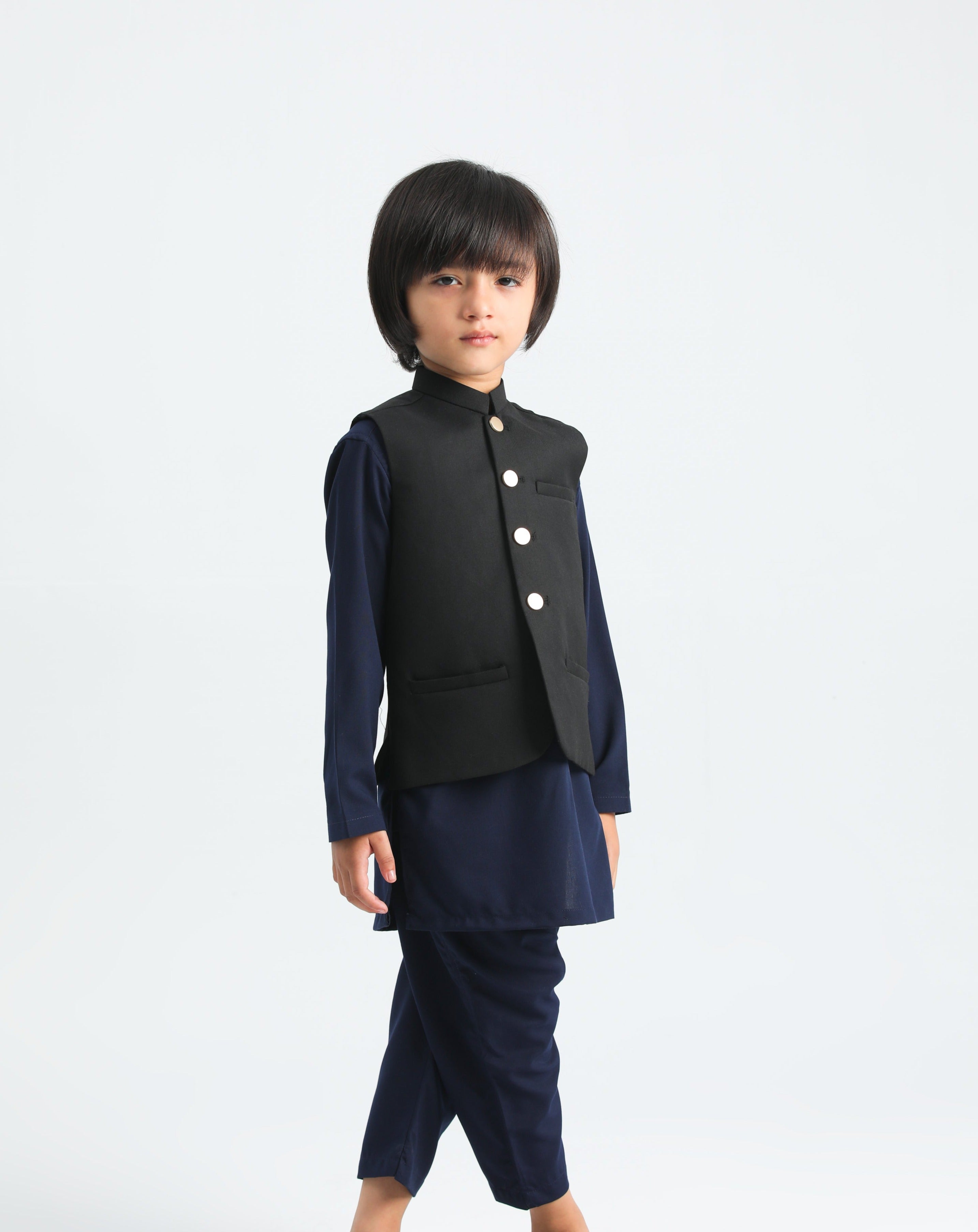 Prussian Blue and Black - 3PC Set - MuraqshMuraqsh Man