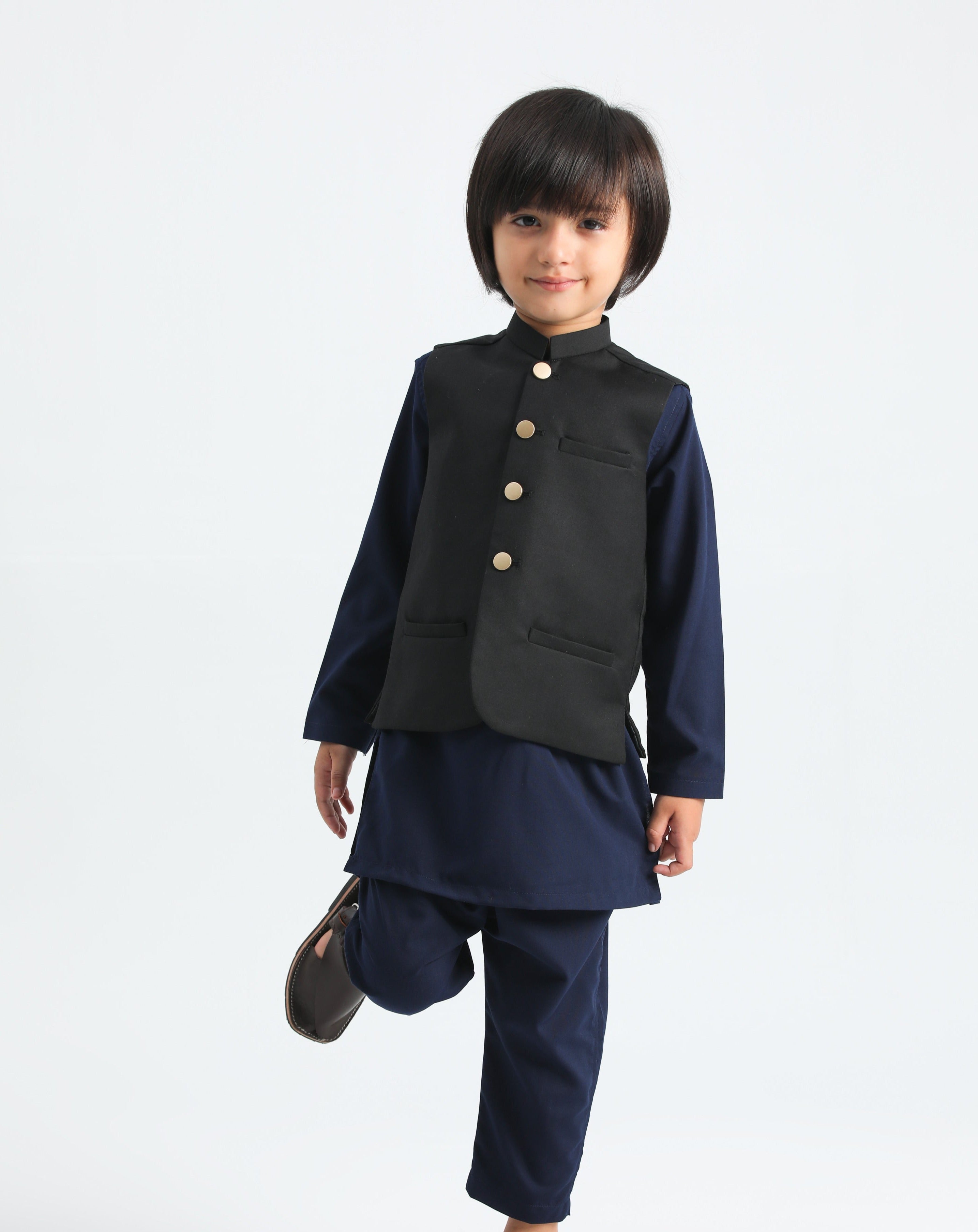 Prussian Blue and Black - 3PC Set - MuraqshMuraqsh Man