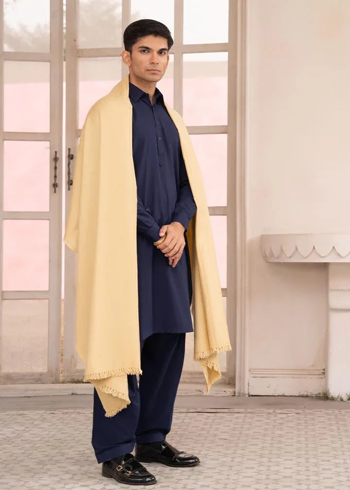 Cream Wool Shawl - Men - Muraqsh -- Menswear