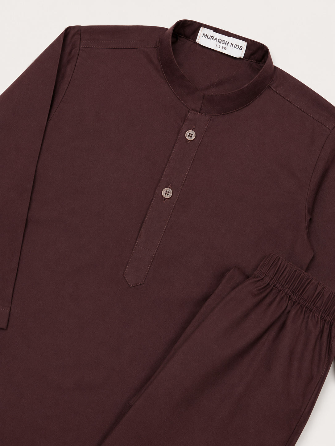 Mahogany Blended Kurta Trouser - Kids