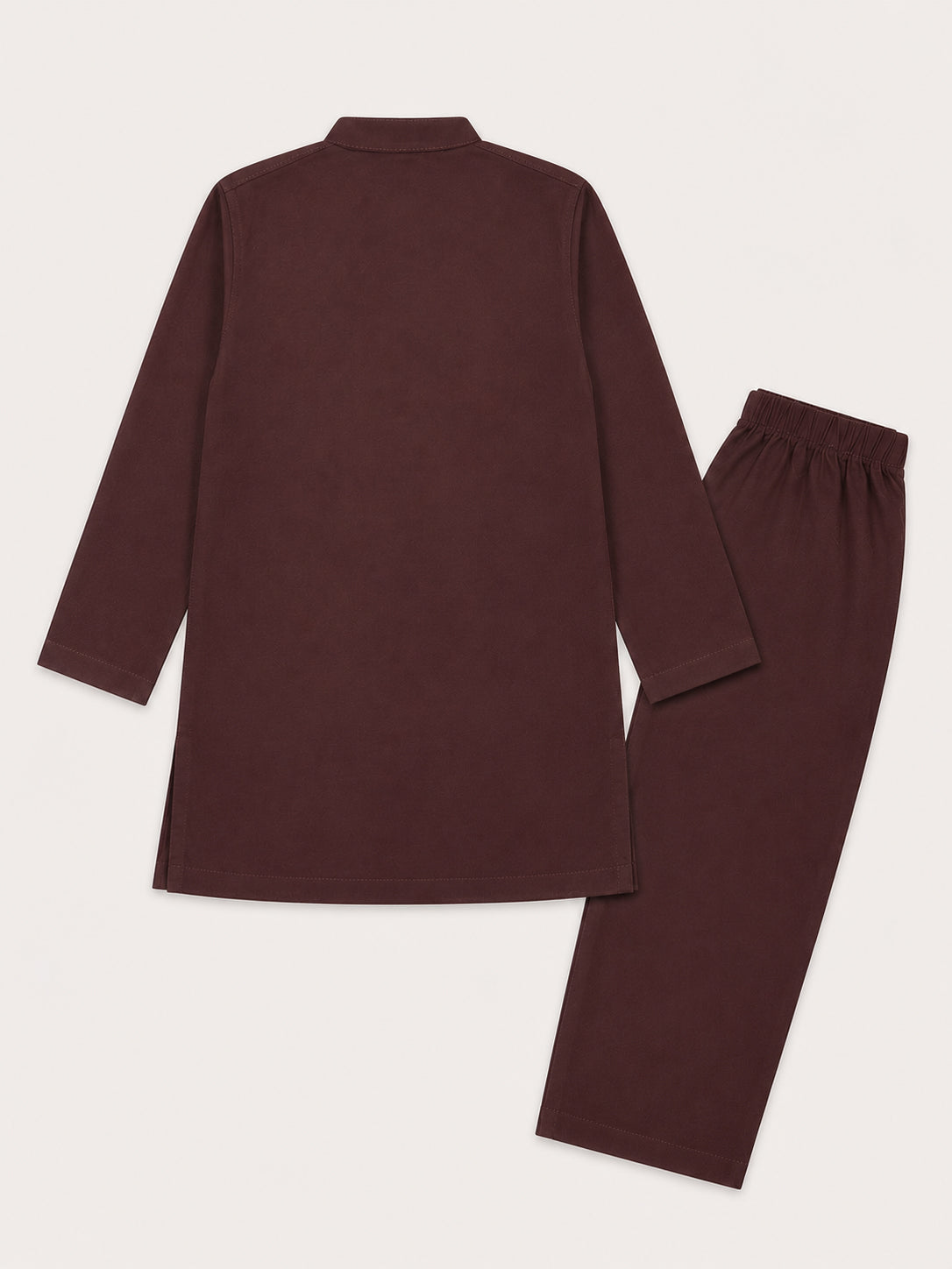 Mahogany Blended Kurta Trouser - Kids