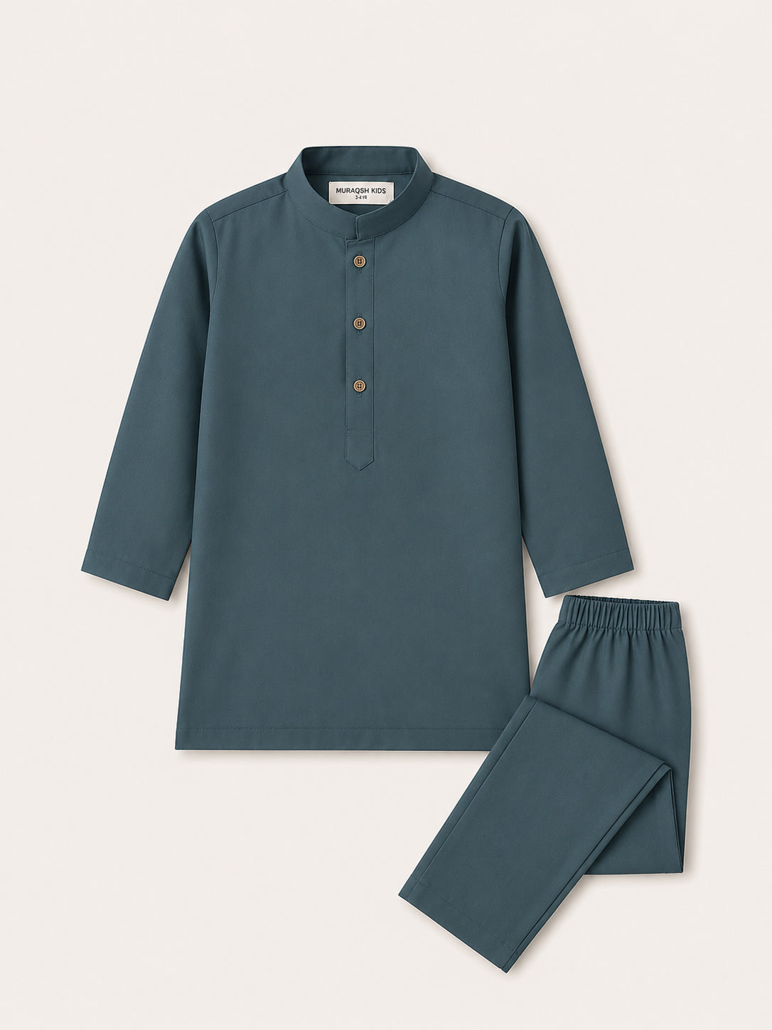 Jade Green Blended Kurta Trouser - Kids