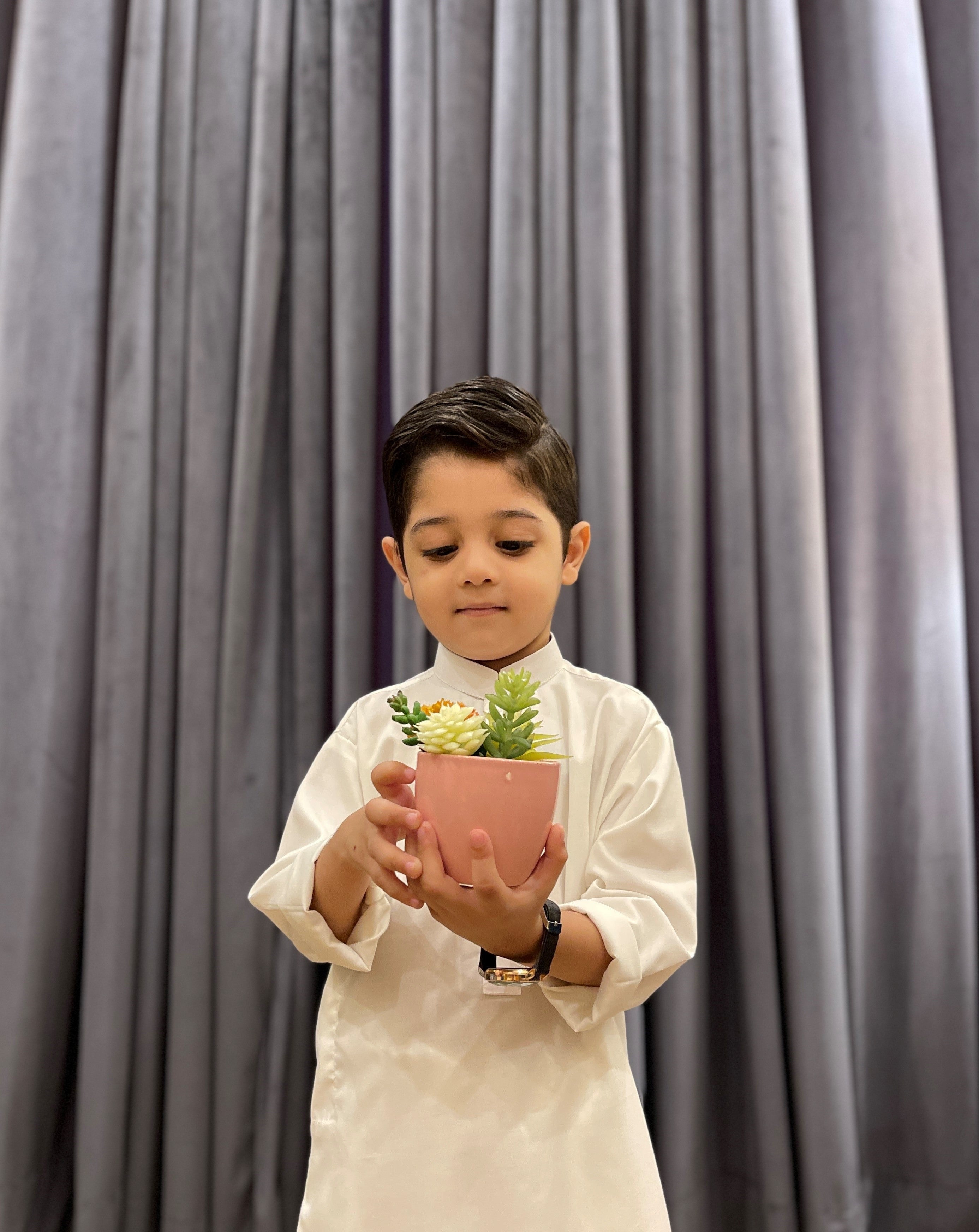 Off White - Kurta Trouser - Kidswear