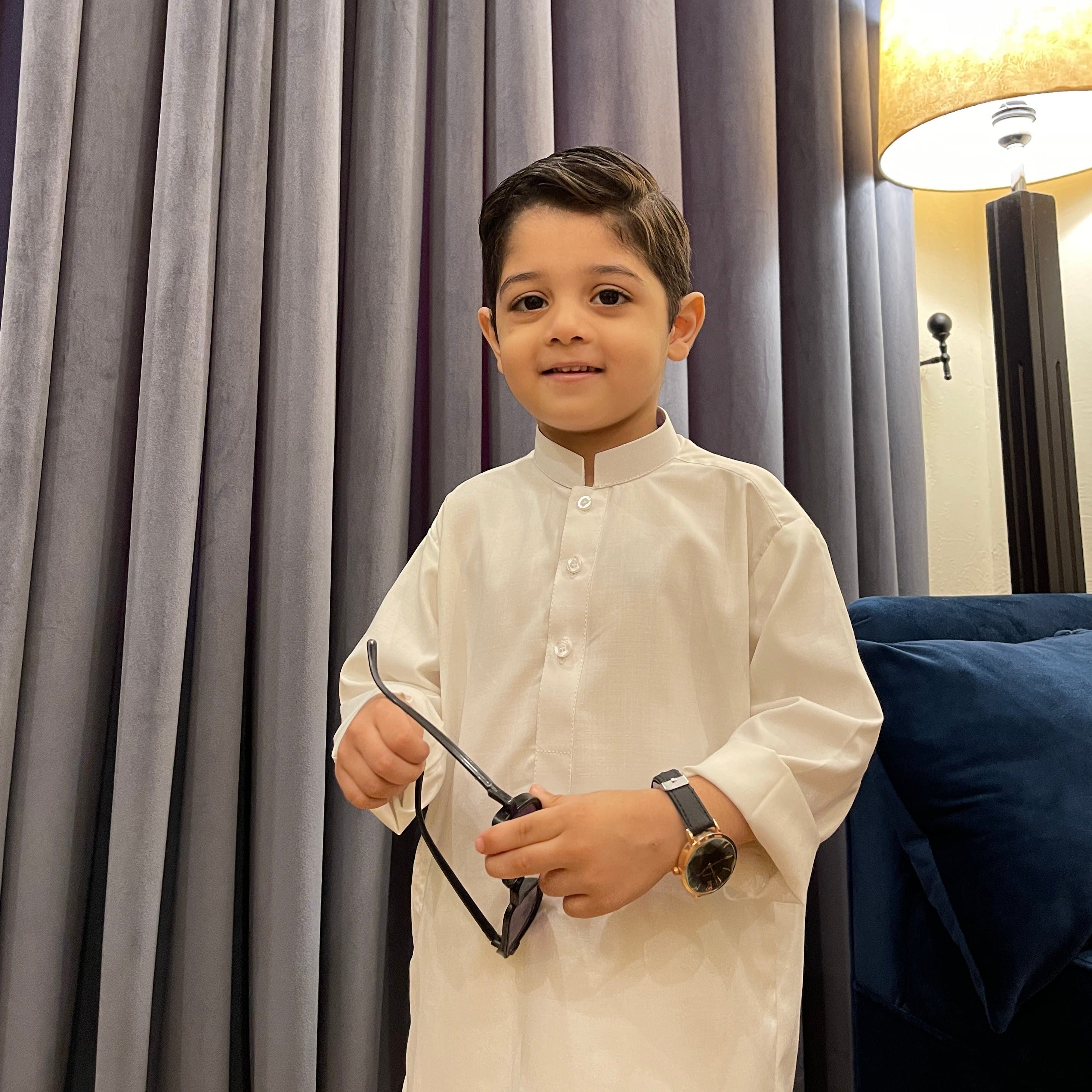 Off White - Kurta Trouser - Kidswear