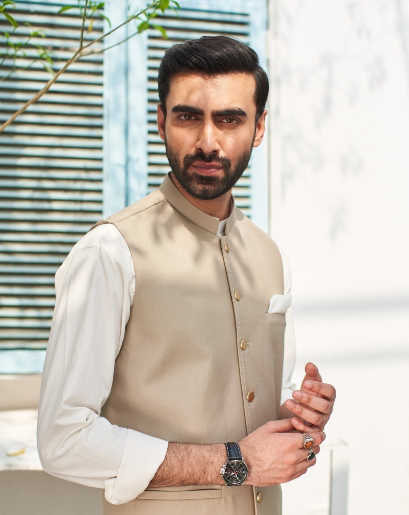 Beige Waistcoat - MuraqshMuraqsh Man