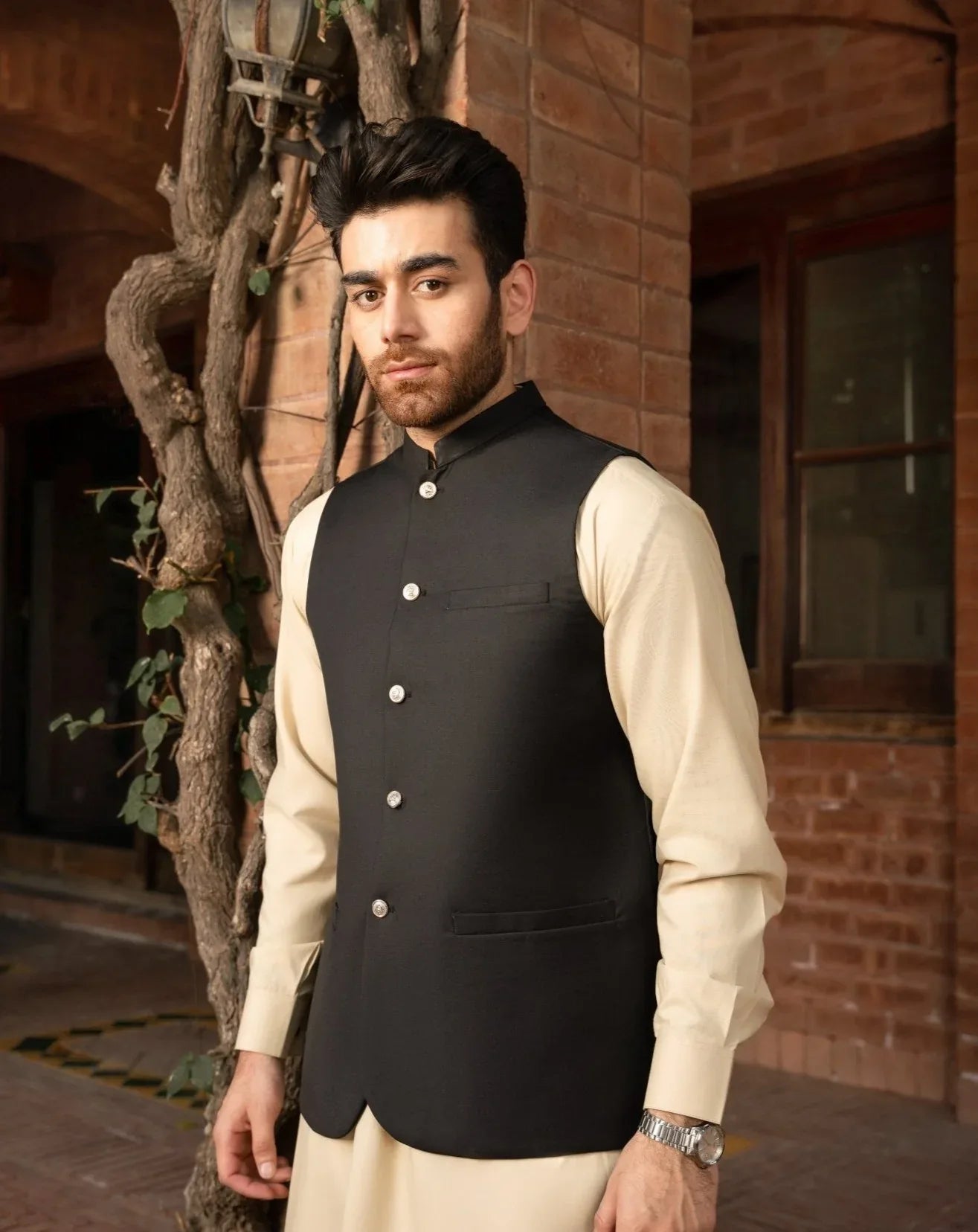Waistcoat Shalwar Kameez Design 2017 Man Shalwar Kameez Black