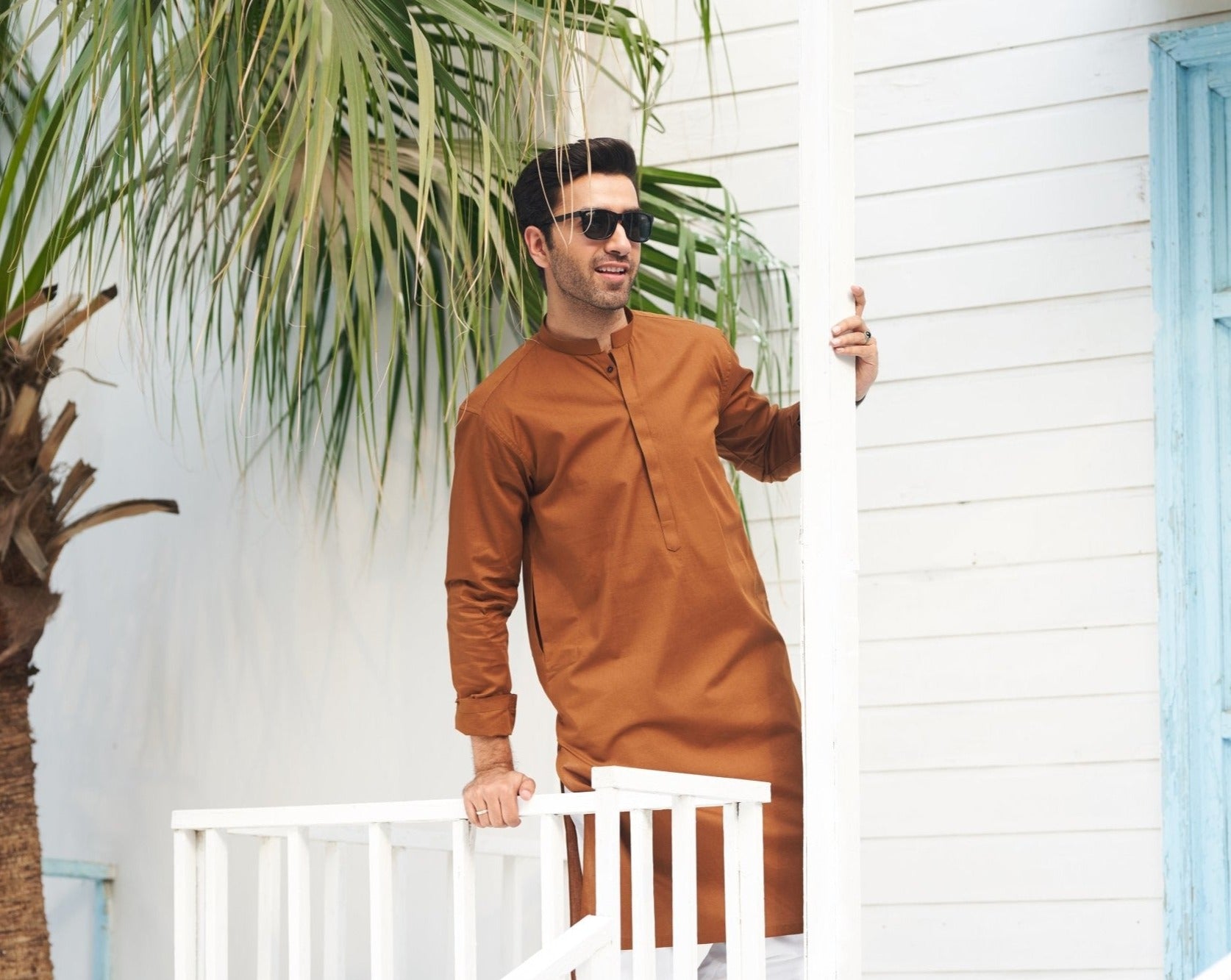 Camel Cotton Kurta - MuraqshMuraqsh