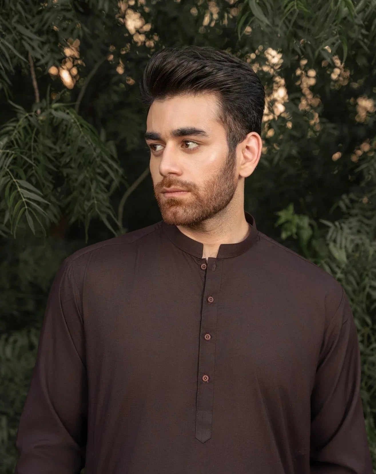 dark brown kameez shalwar