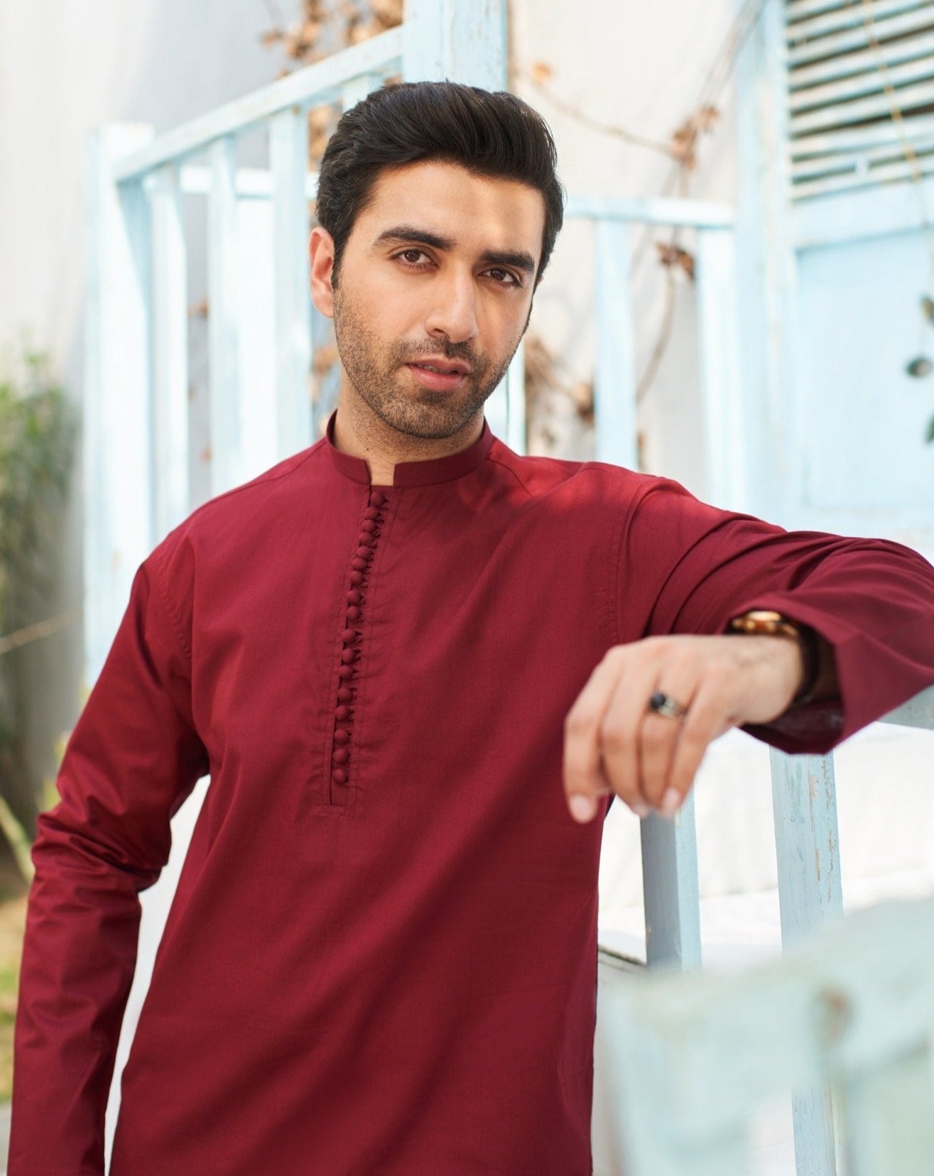 Maroon Cotton Kurta - MuraqshMuraqsh