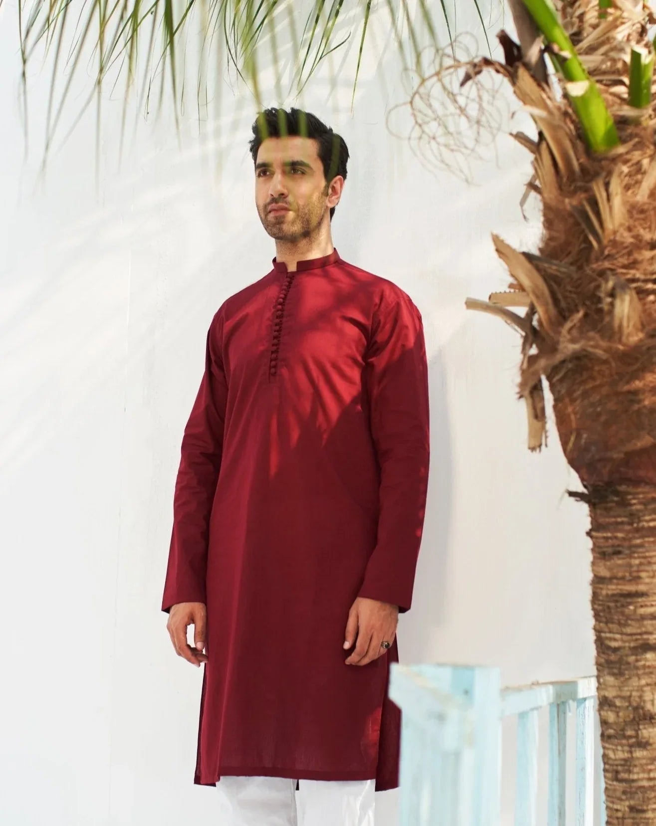 Maroon Cotton Kurta - MuraqshMuraqsh