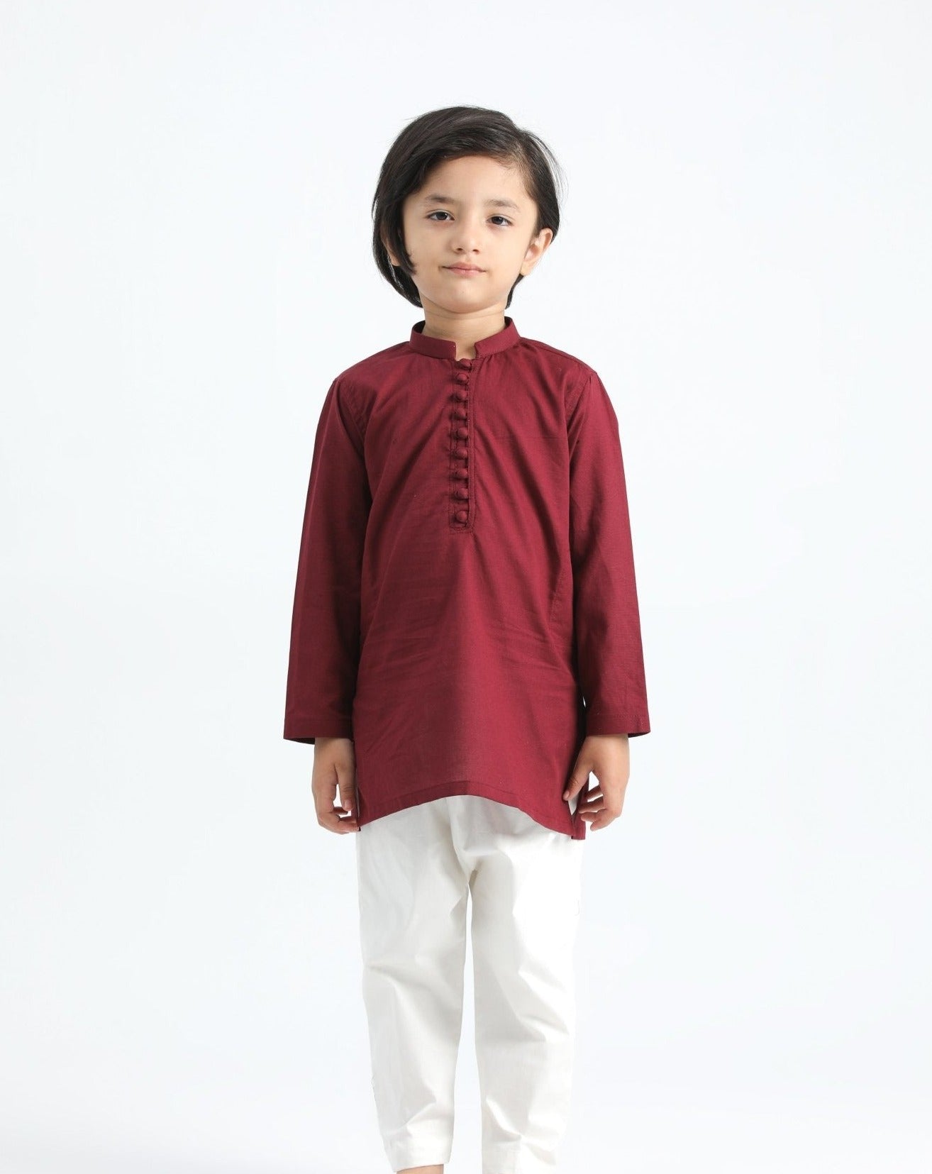 Maroon Cotton Kurta Trouser - MuraqshMuraqsh Man