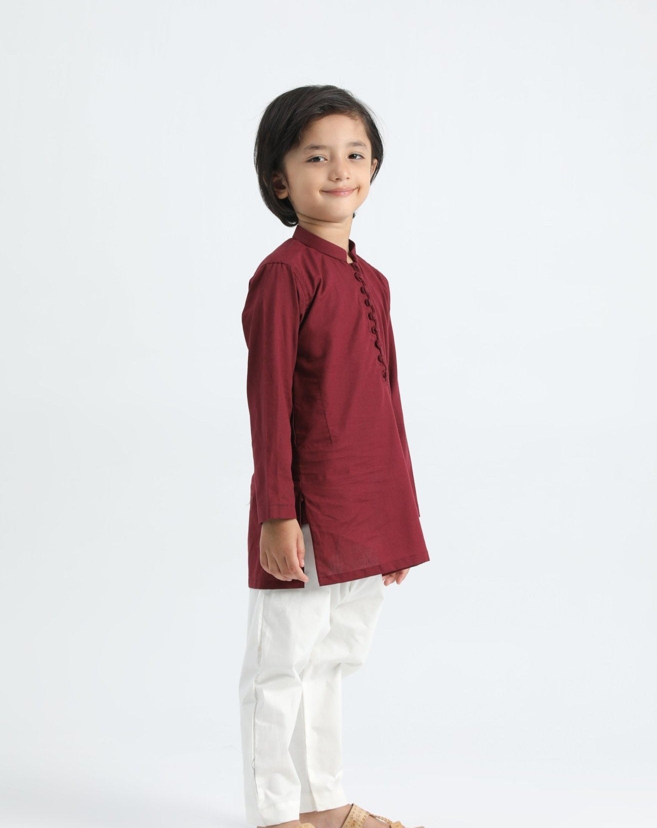 Maroon Cotton Kurta Trouser - MuraqshMuraqsh Man