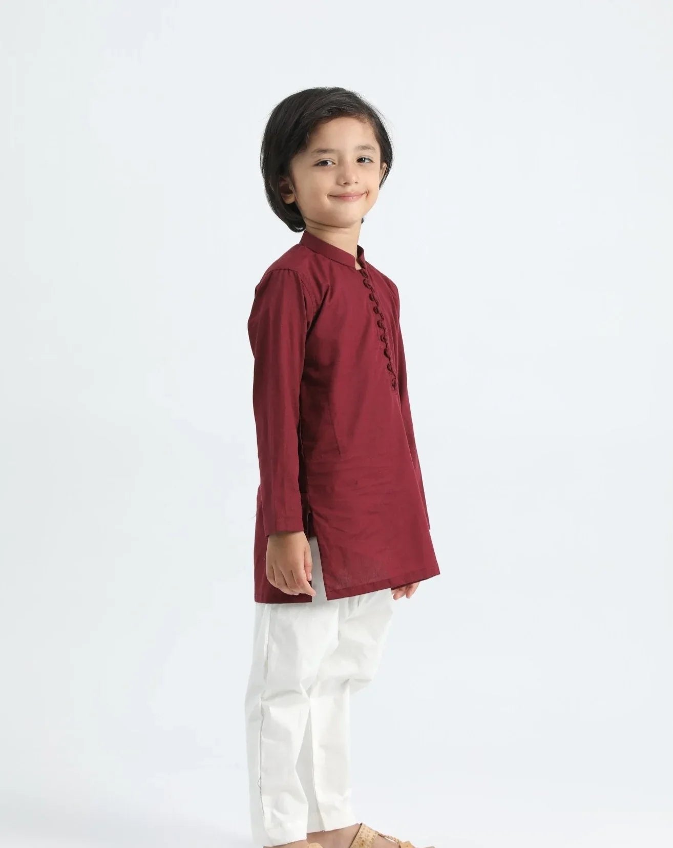 Maroon Cotton Kurta Trouser - MuraqshMuraqsh Man