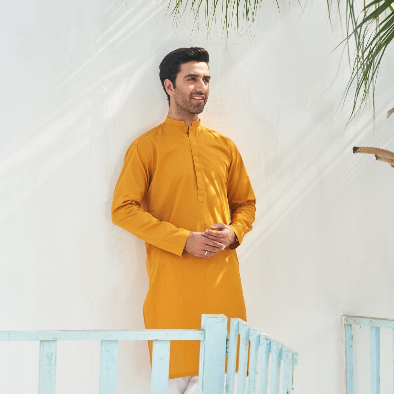 Mustard Cotton Kurta - MuraqshMuraqsh