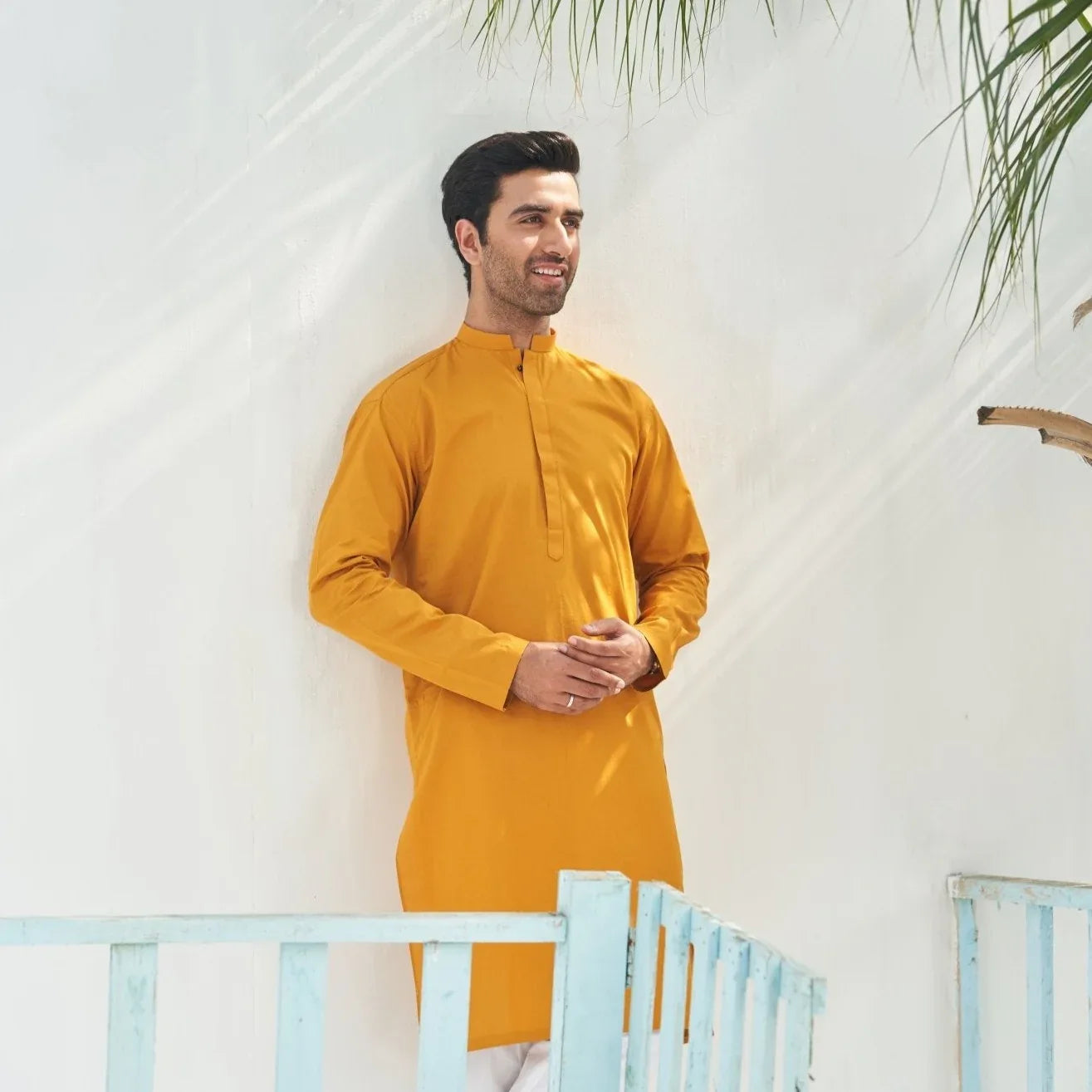 Mustard Cotton Kurta - MuraqshMuraqsh