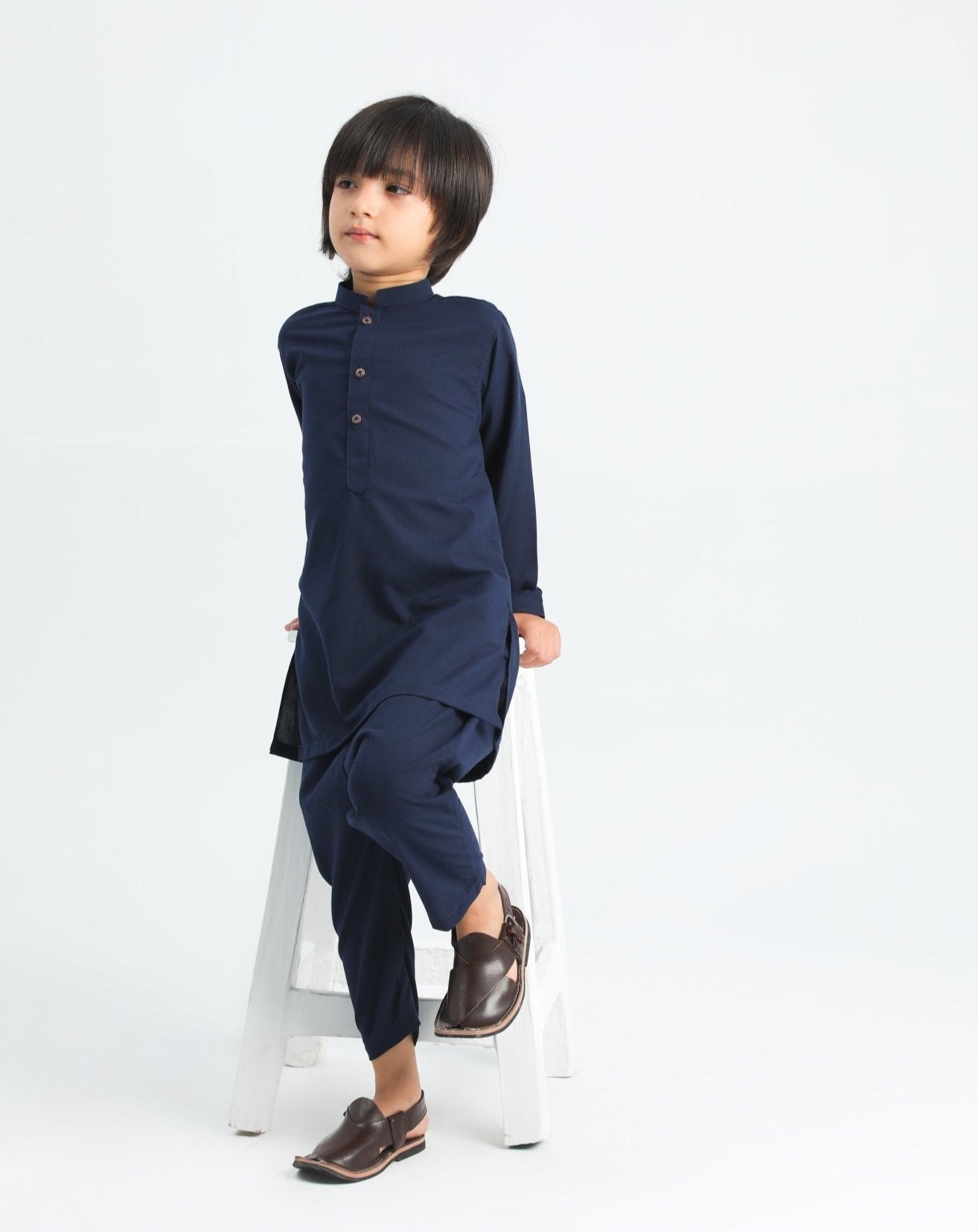 Navy Blue Kurta Trouser - MuraqshMuraqsh Man