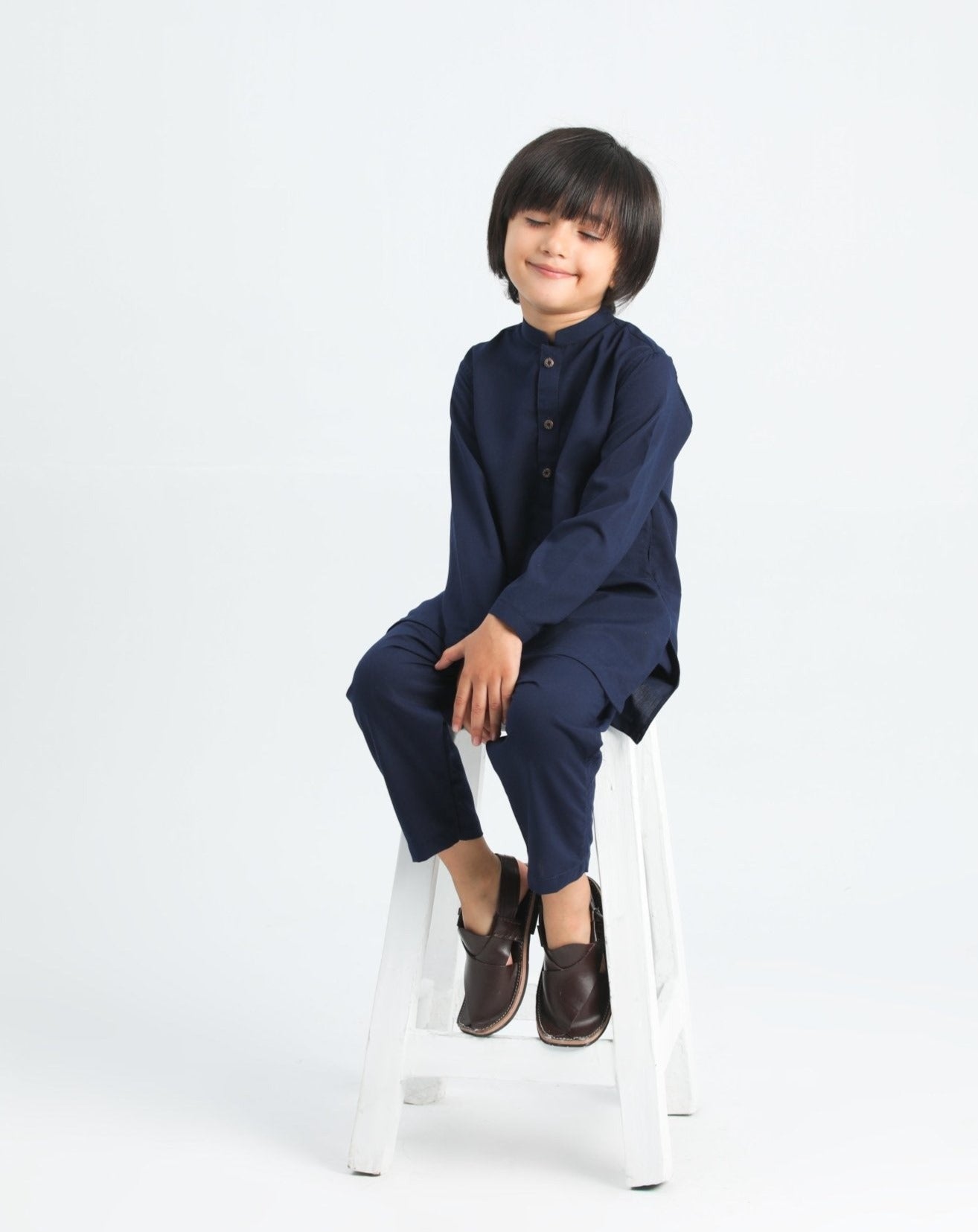 Navy Blue Kurta Trouser - MuraqshMuraqsh Man
