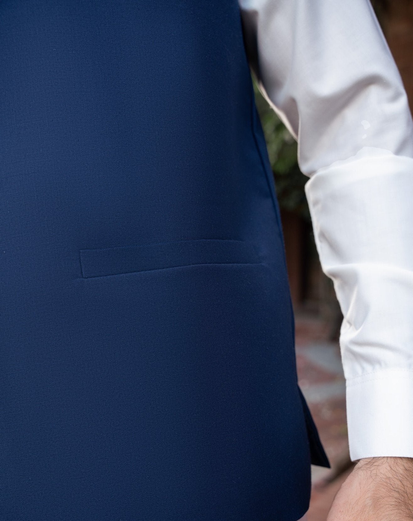Navy Blue Waistcoat - Spanish Tropical - MuraqshMuraqsh Man