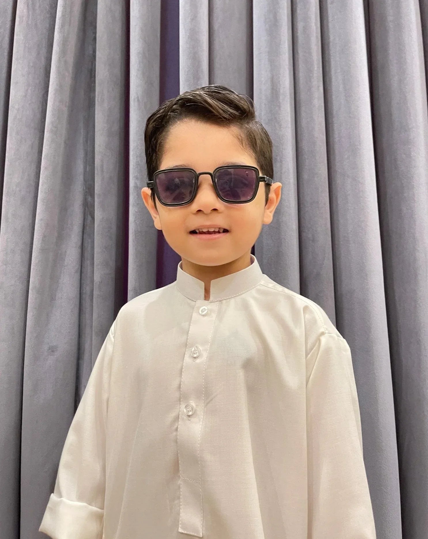 Off White - Kurta Trouser - Kidswear