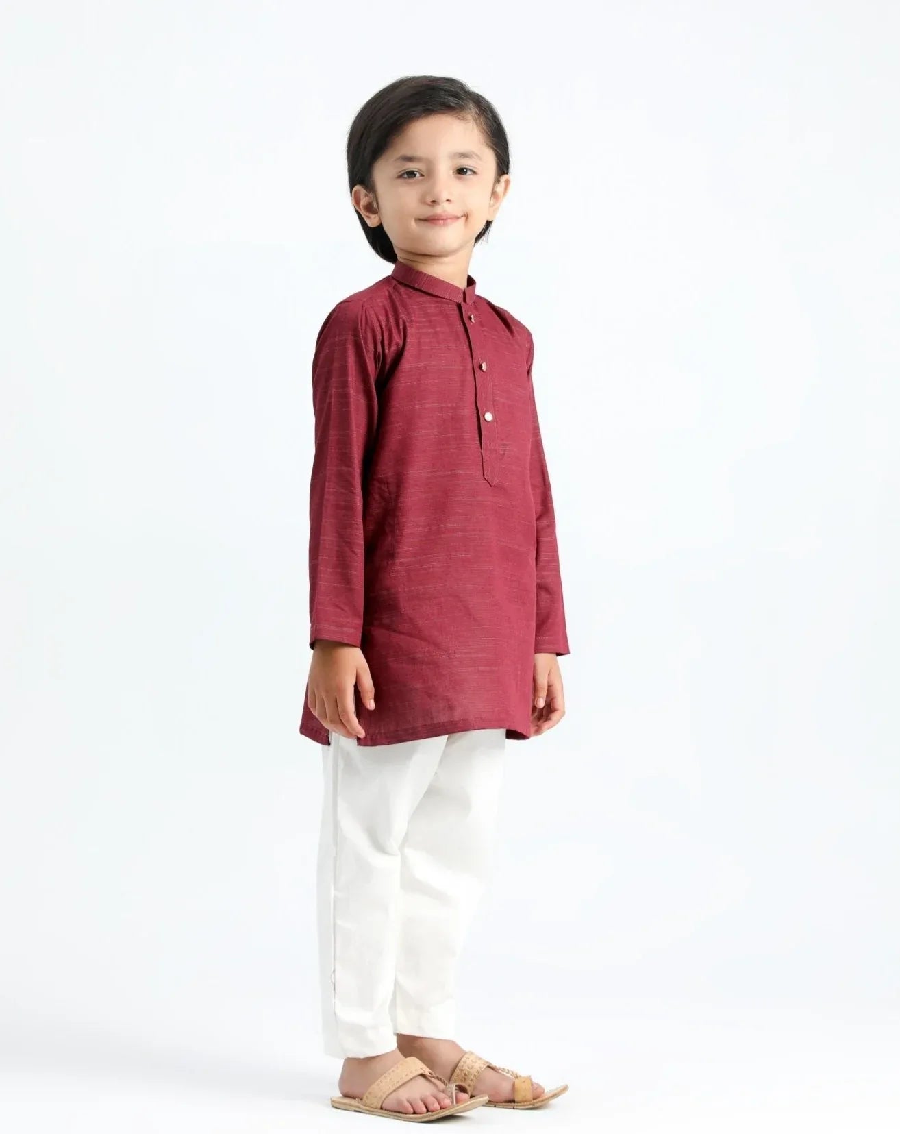 Wine Cotton Kurta Trouser - MuraqshMuraqsh Man