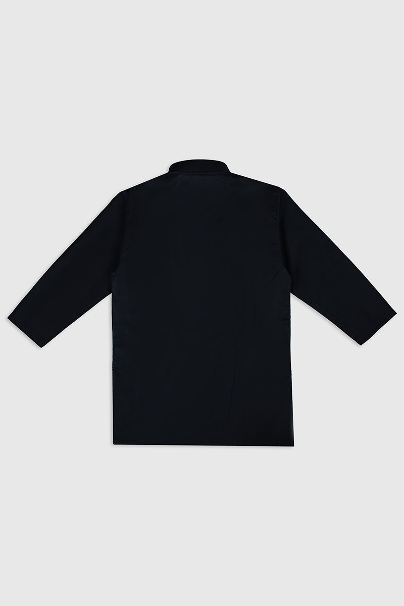 Black Soft Cotton Kurta Trouser - Kids