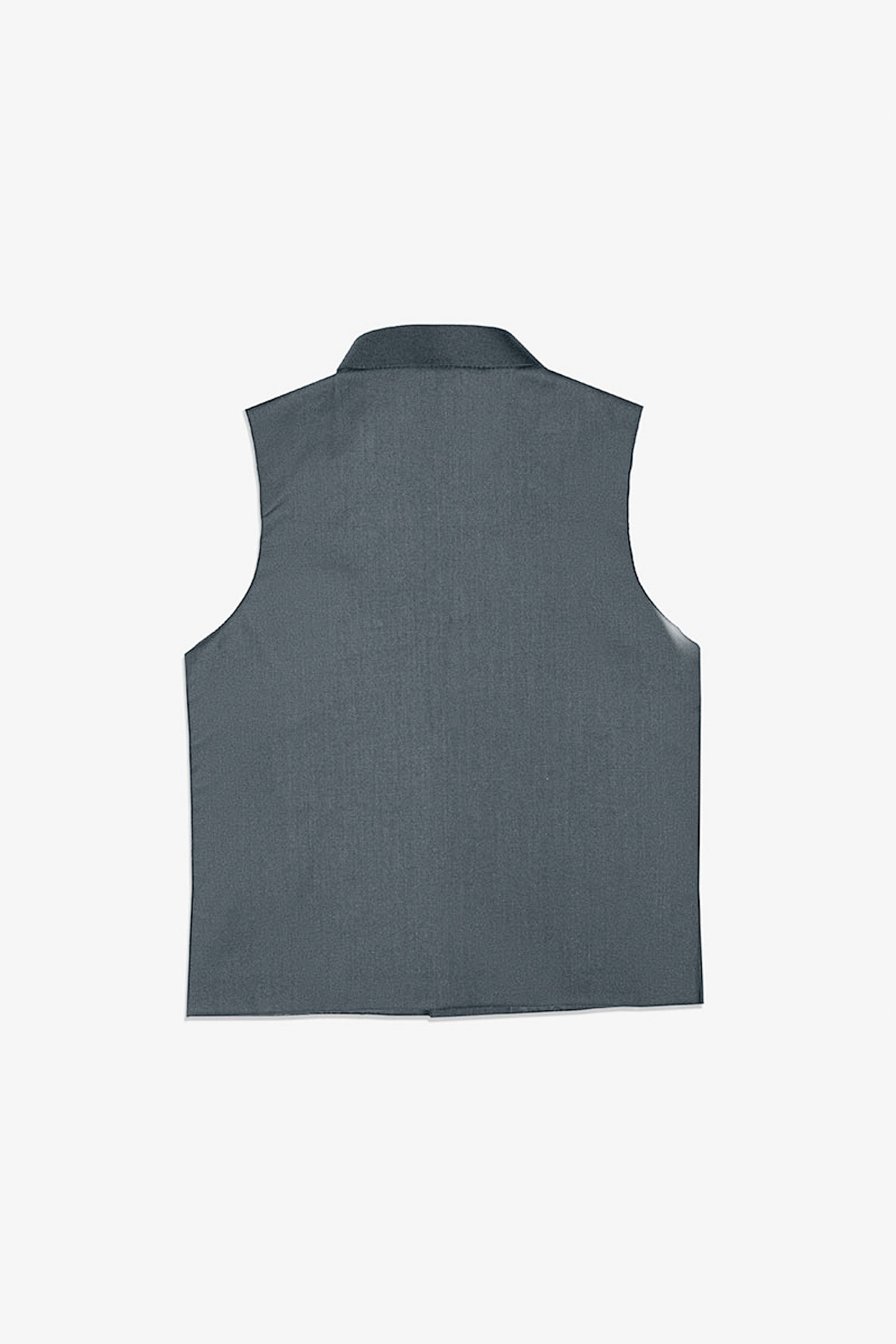 Grey Suiting Waistcoat - Straight Cut Buttoned - Kids