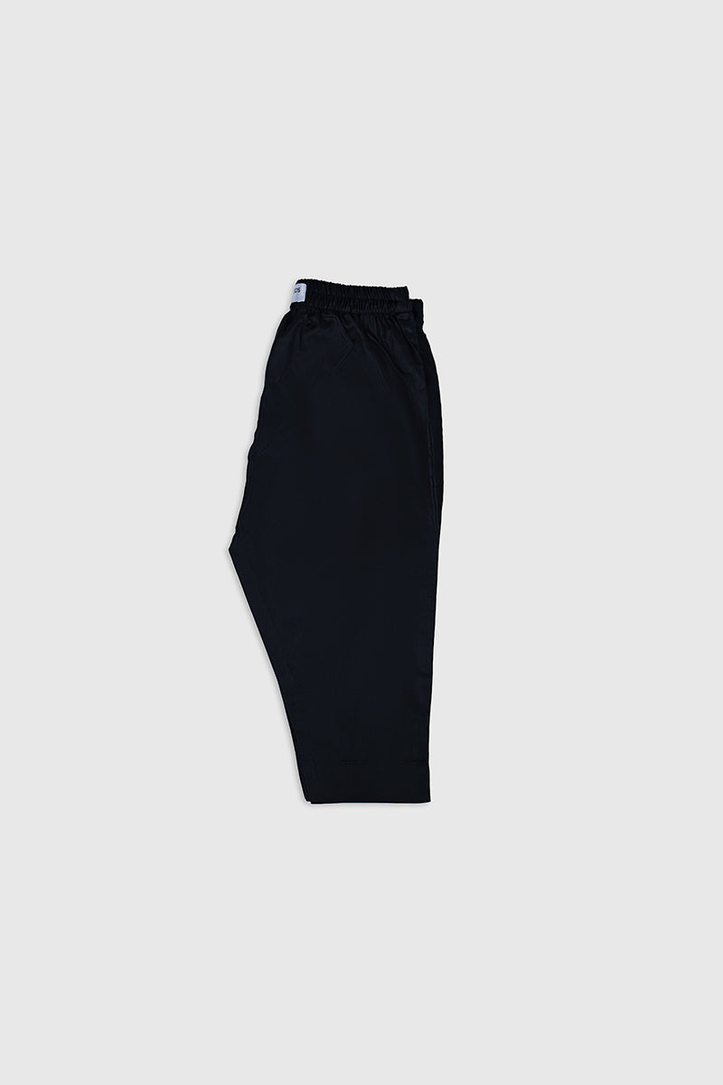 Black Soft Cotton Kurta Trouser - Kids